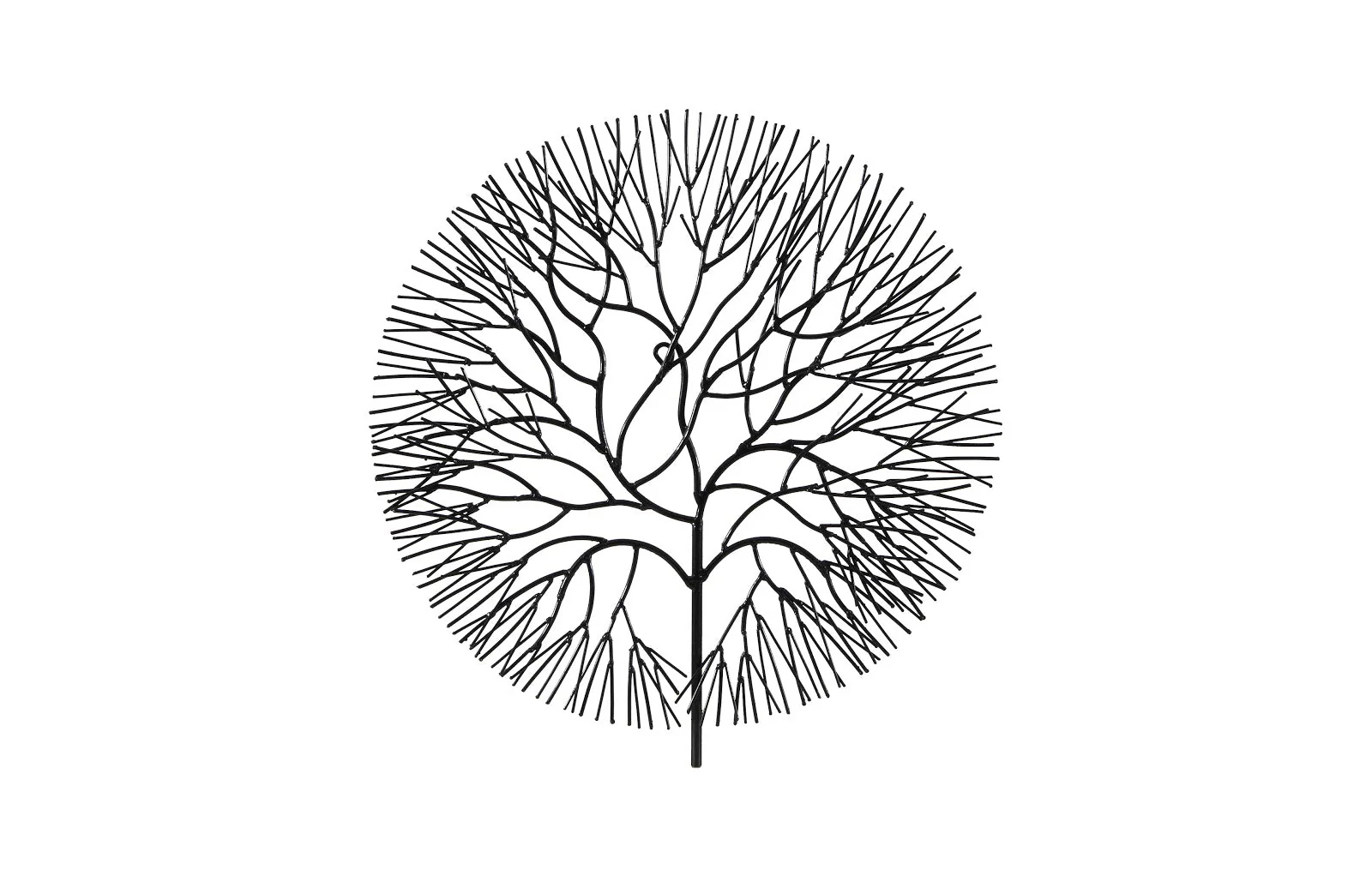 Phillips Collection Wire Tree Wall Art, Small, Circle, Metal, Black