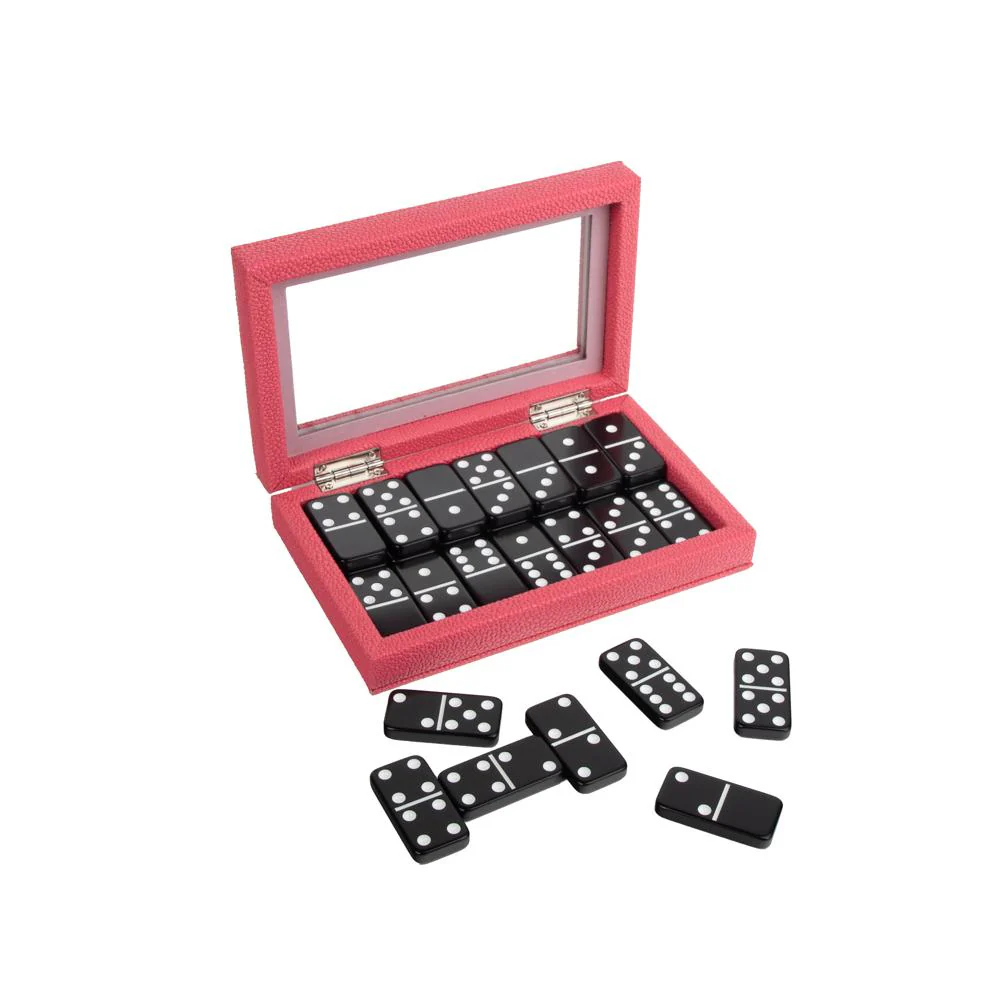 Pink Onyx Domino Set