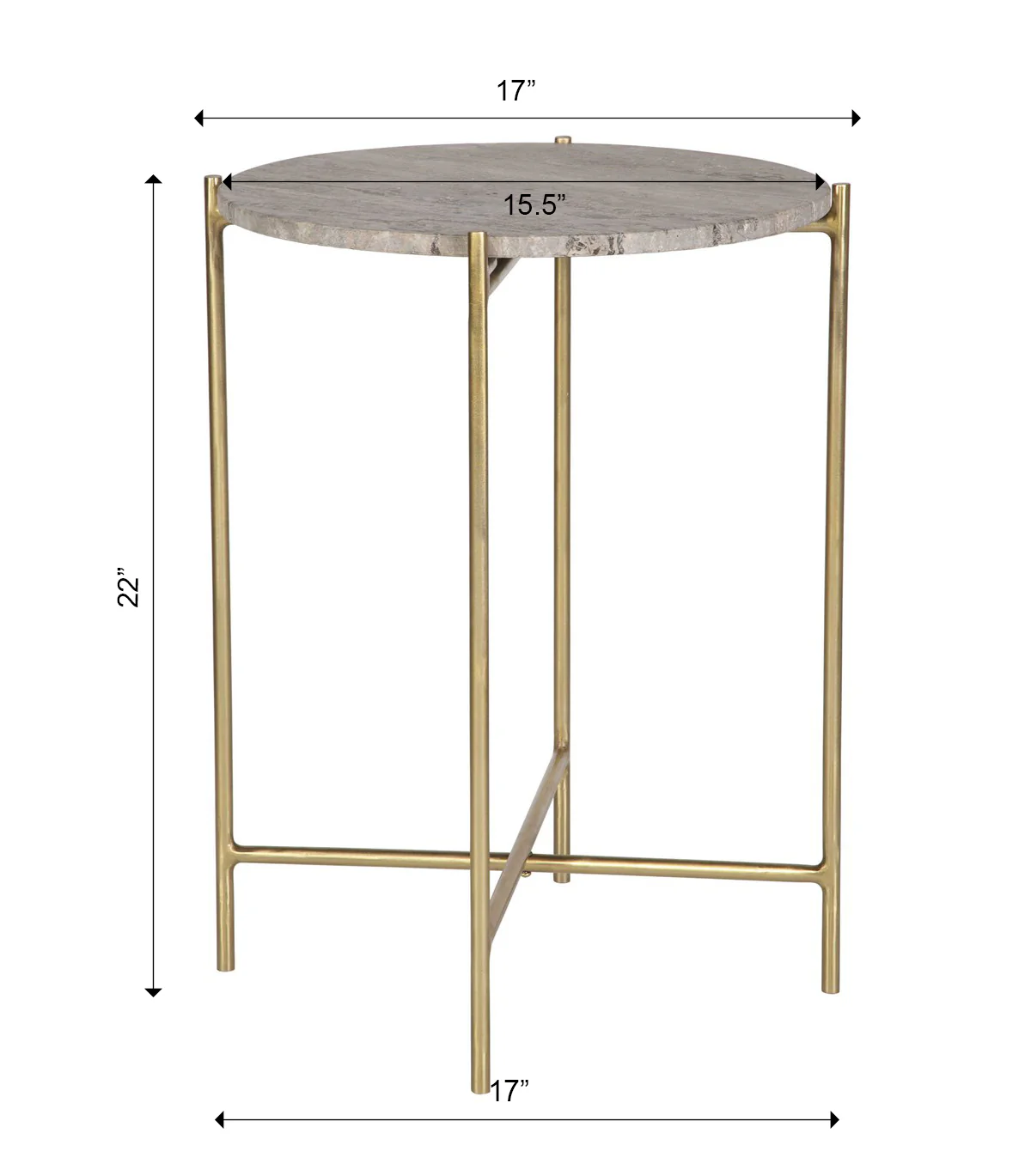 Pisa Travertine Accent Table - Image 3
