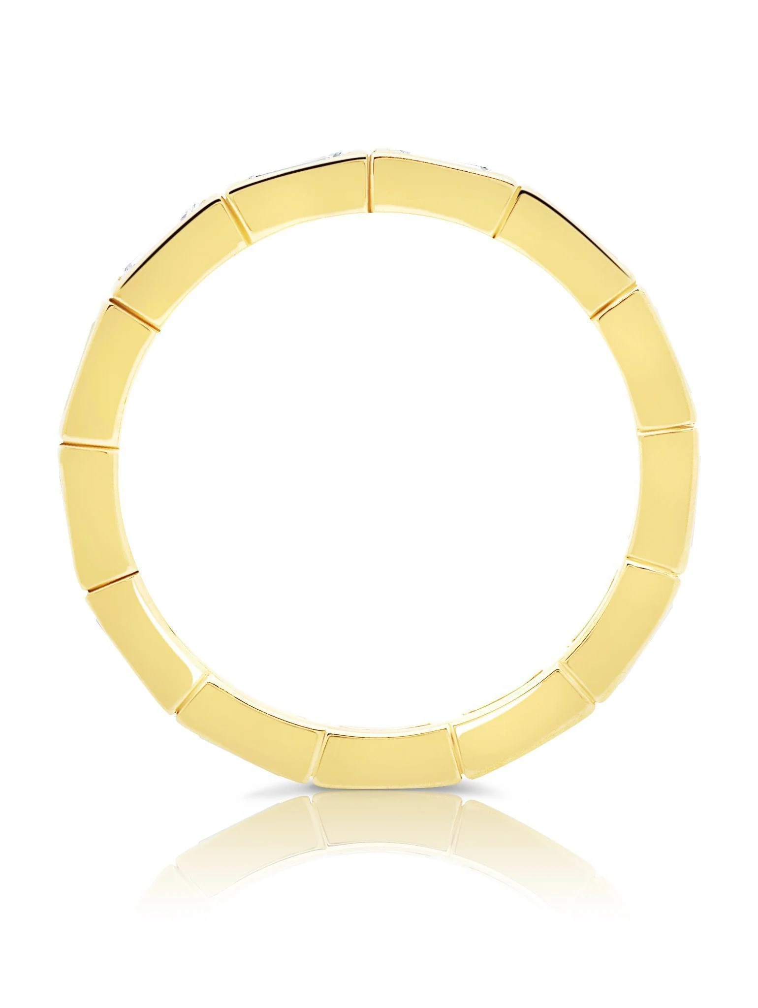 Crislu Prism II Eternity Band finished in 18kt Gold Size 8 - Image 3