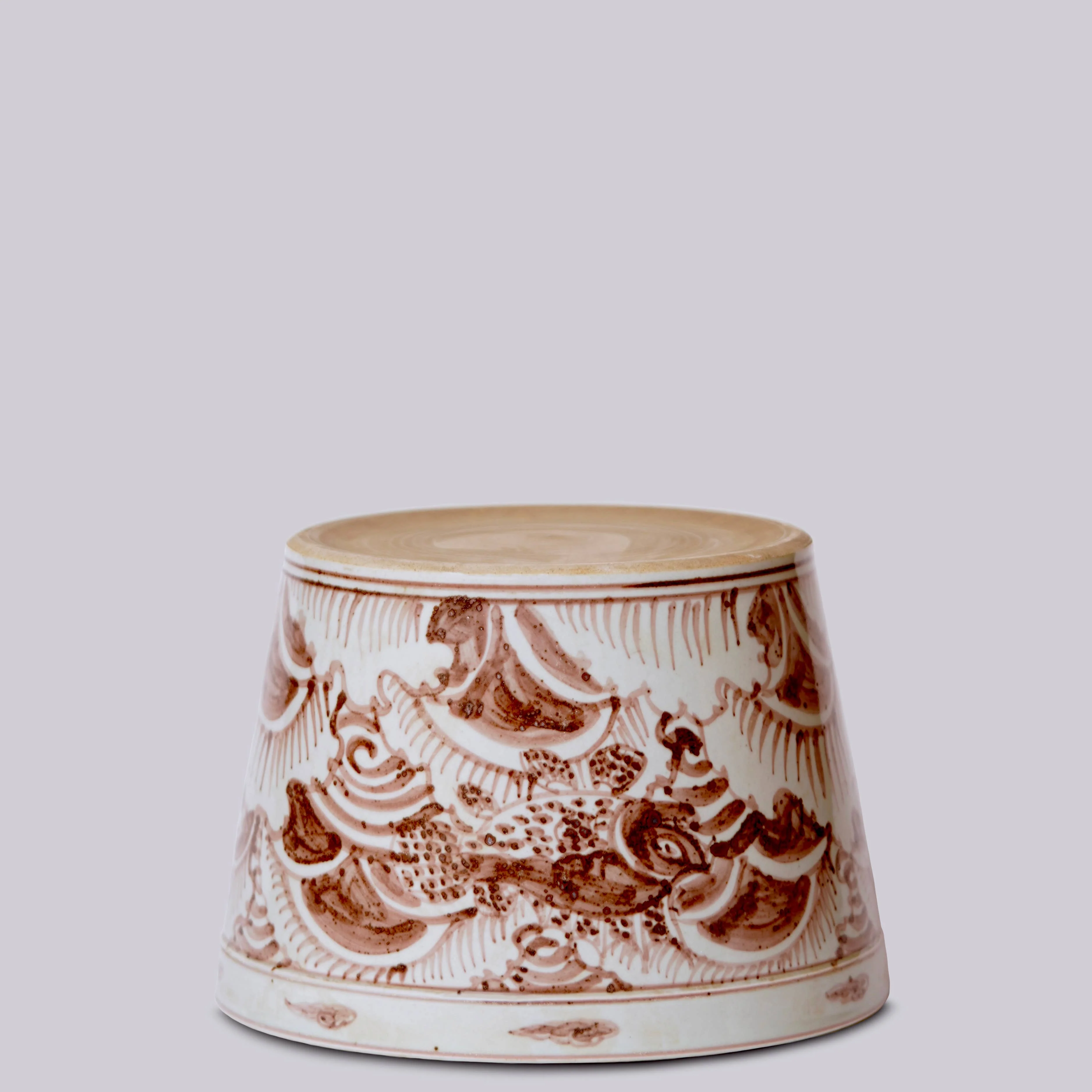 Red and White Porcelain Fish Planter - Image 6