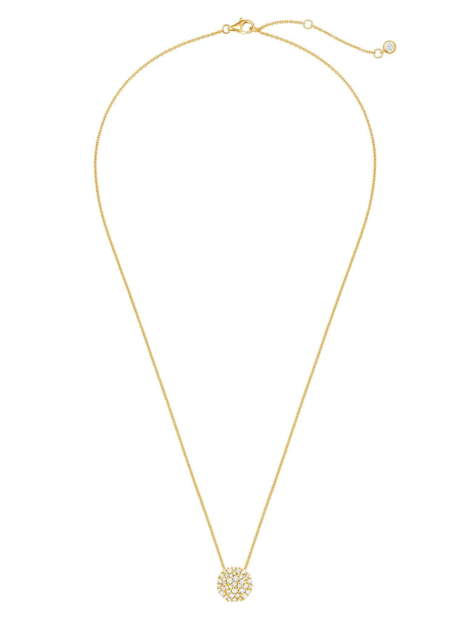 Crislu Round Glisten Necklace finished in 18kt Gold - Image 2
