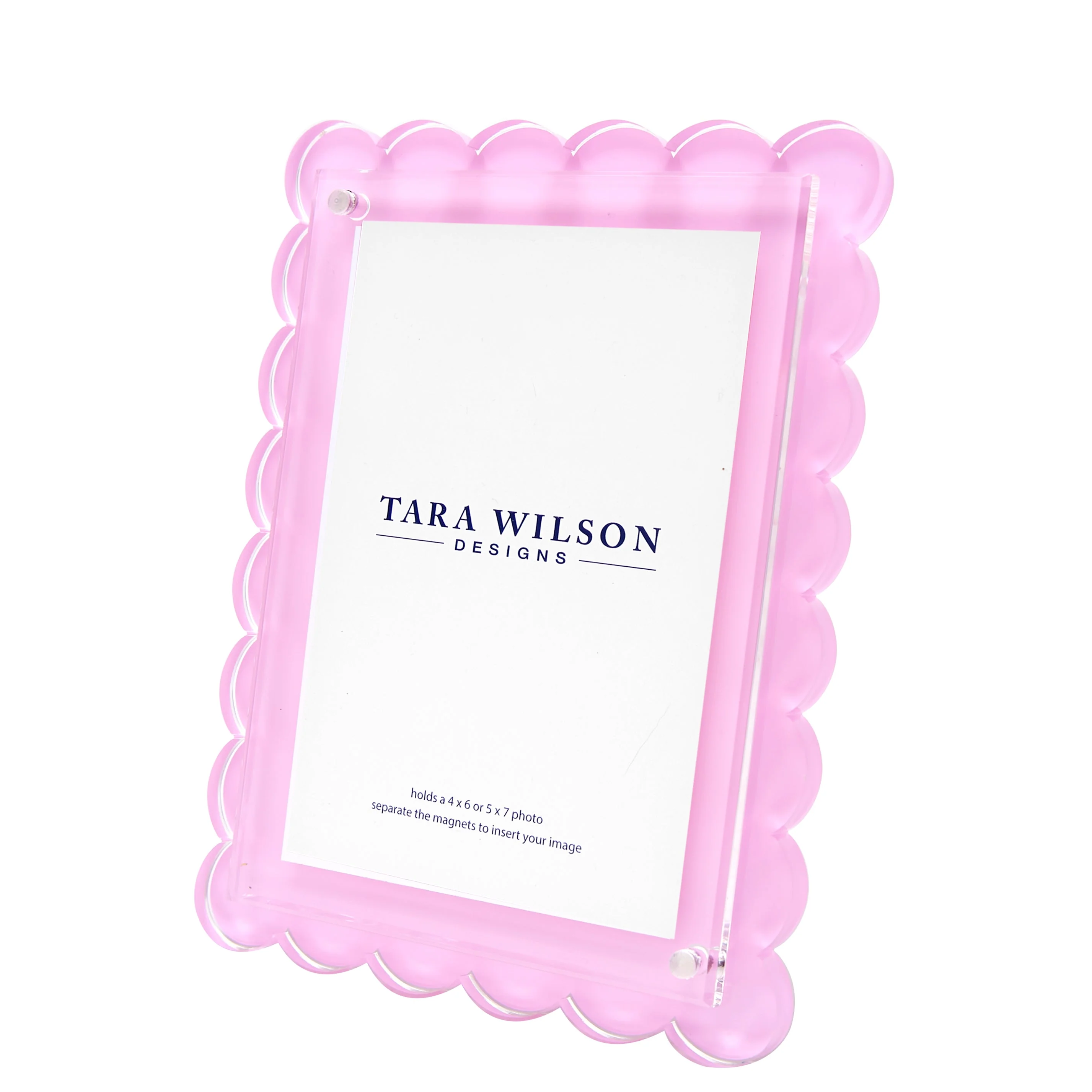 Scallop Frame 5x7 / 4x6 - Pastel Pink