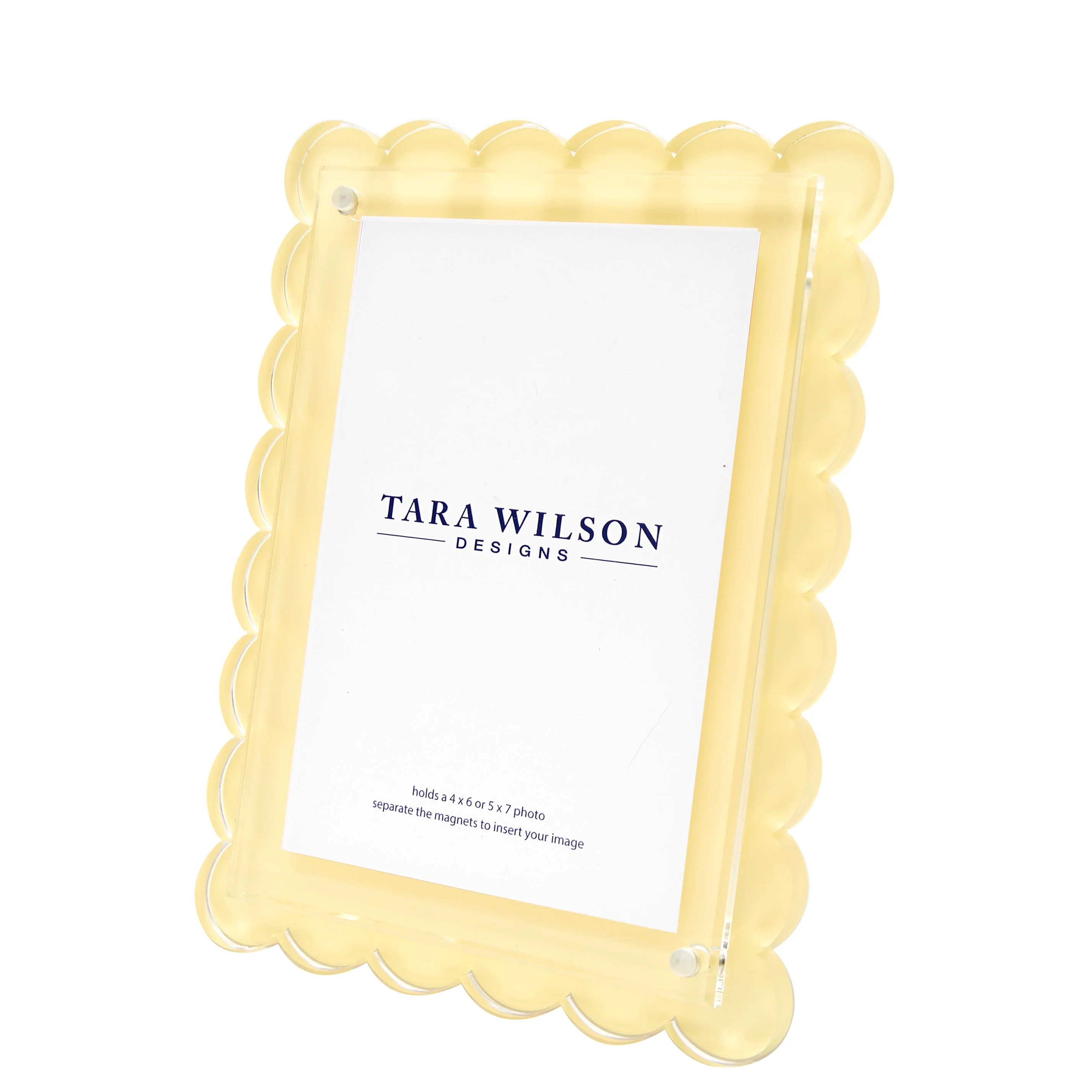 Scallop Frame 5x7 / 4x6 - Pastel Yellow