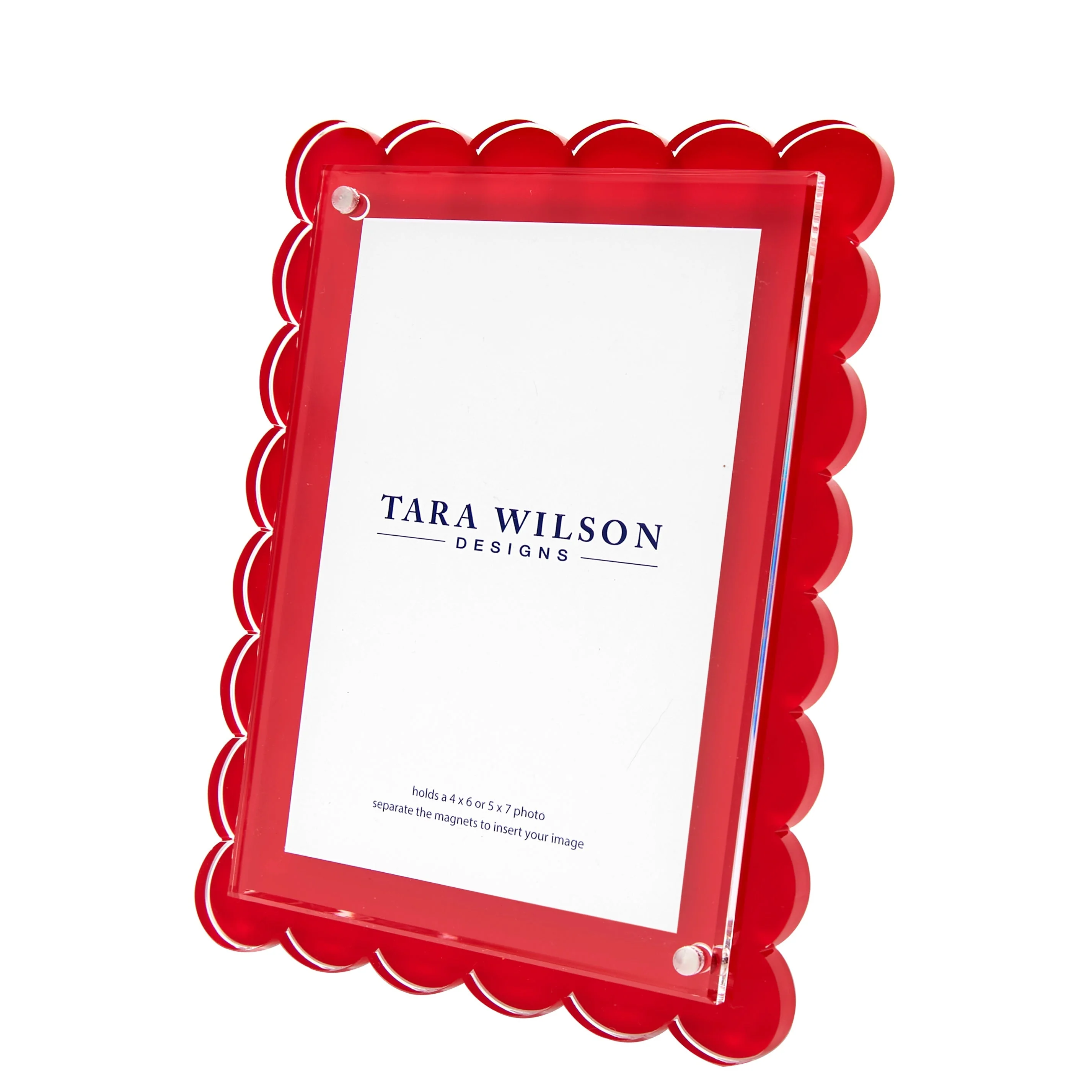 Scallop Frame 5x7 / 4x6 - Red