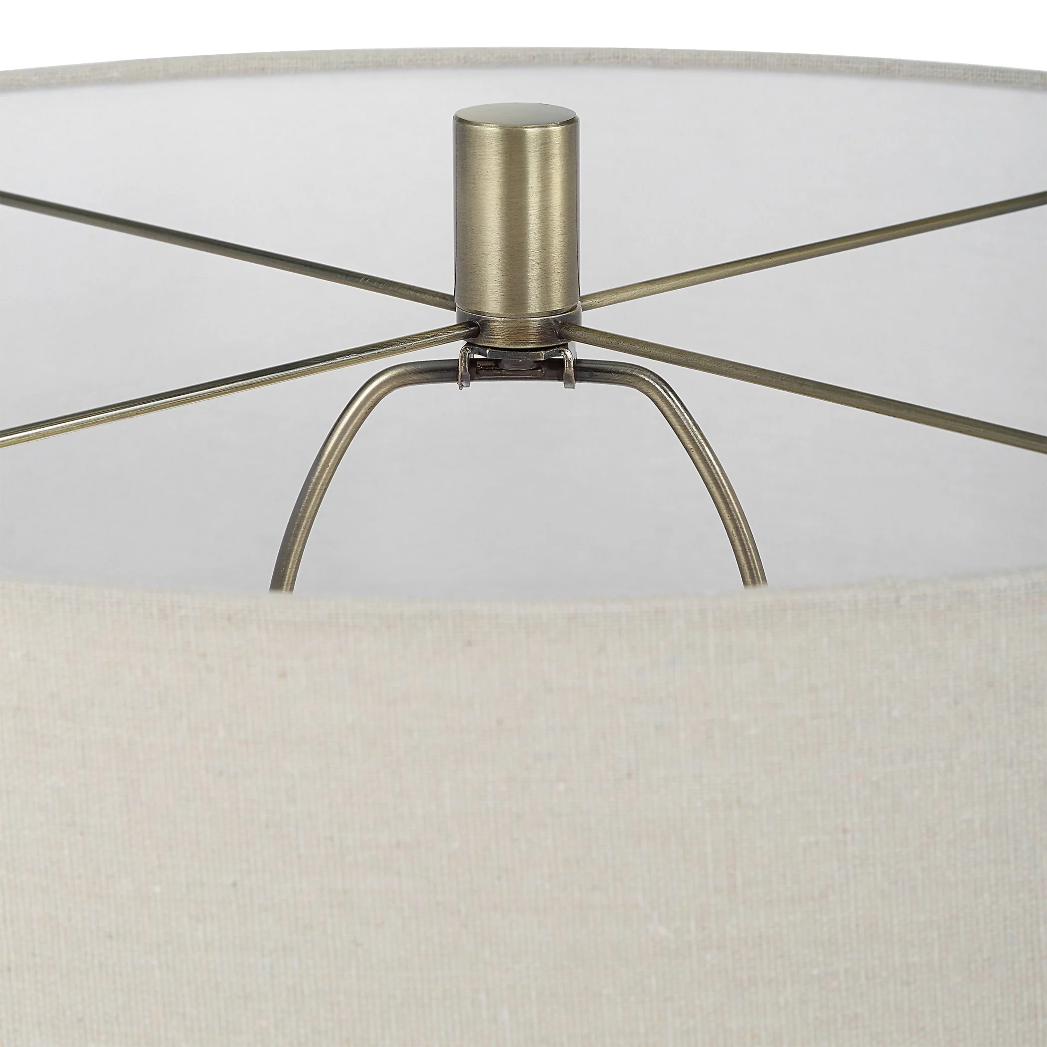 Sleek Antique Brass Floor Lamp - Image 6