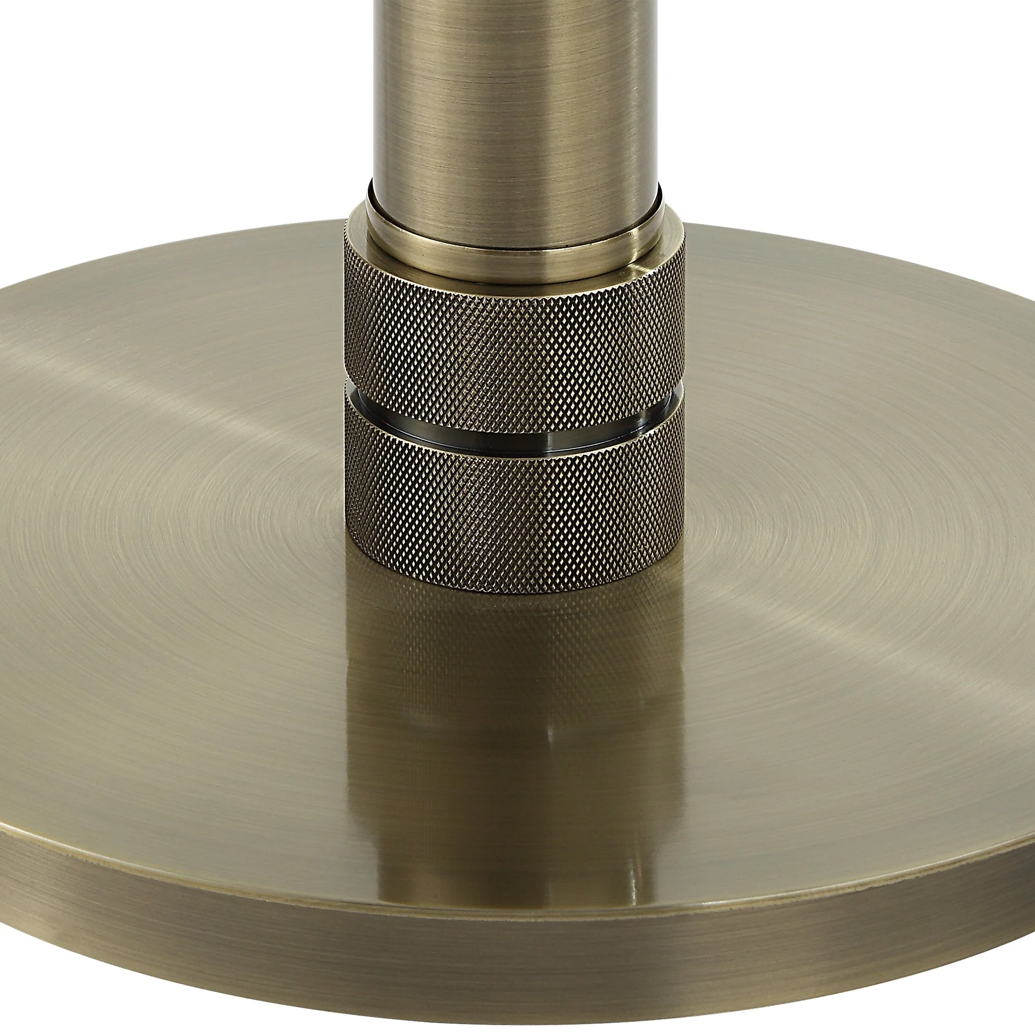 Sleek Antique Brass Floor Lamp - Image 7