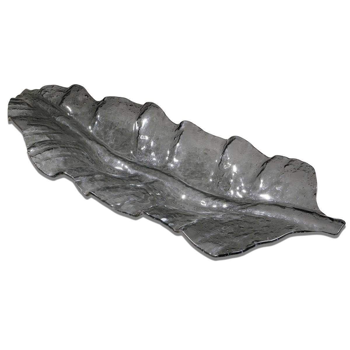 Uttermost Smoked Leaf Tray - Image 2