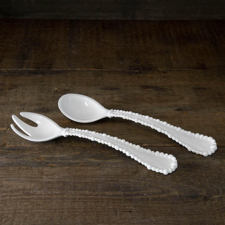 Beatriz Ball Vida Alegria Salad Servers White - Image 2