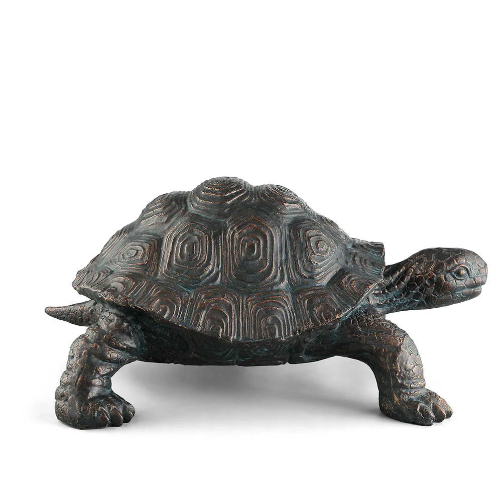 Cautious Turtle Garden Sculpture