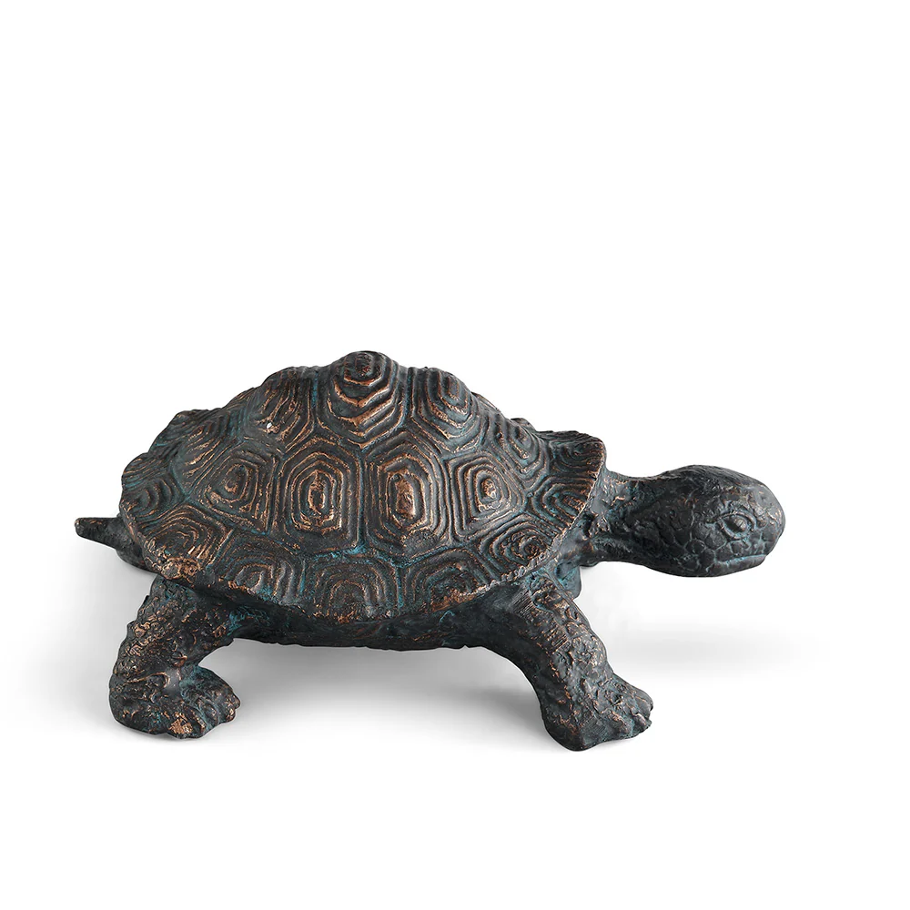 Curious Young Turtle Garden Sculpture - Image 2