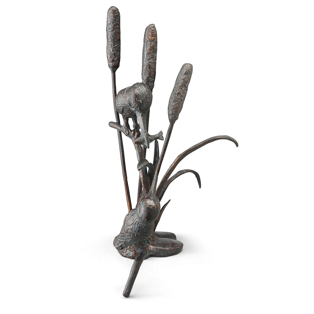 Feeding Kingfisher Couple Sculpture - Image 3