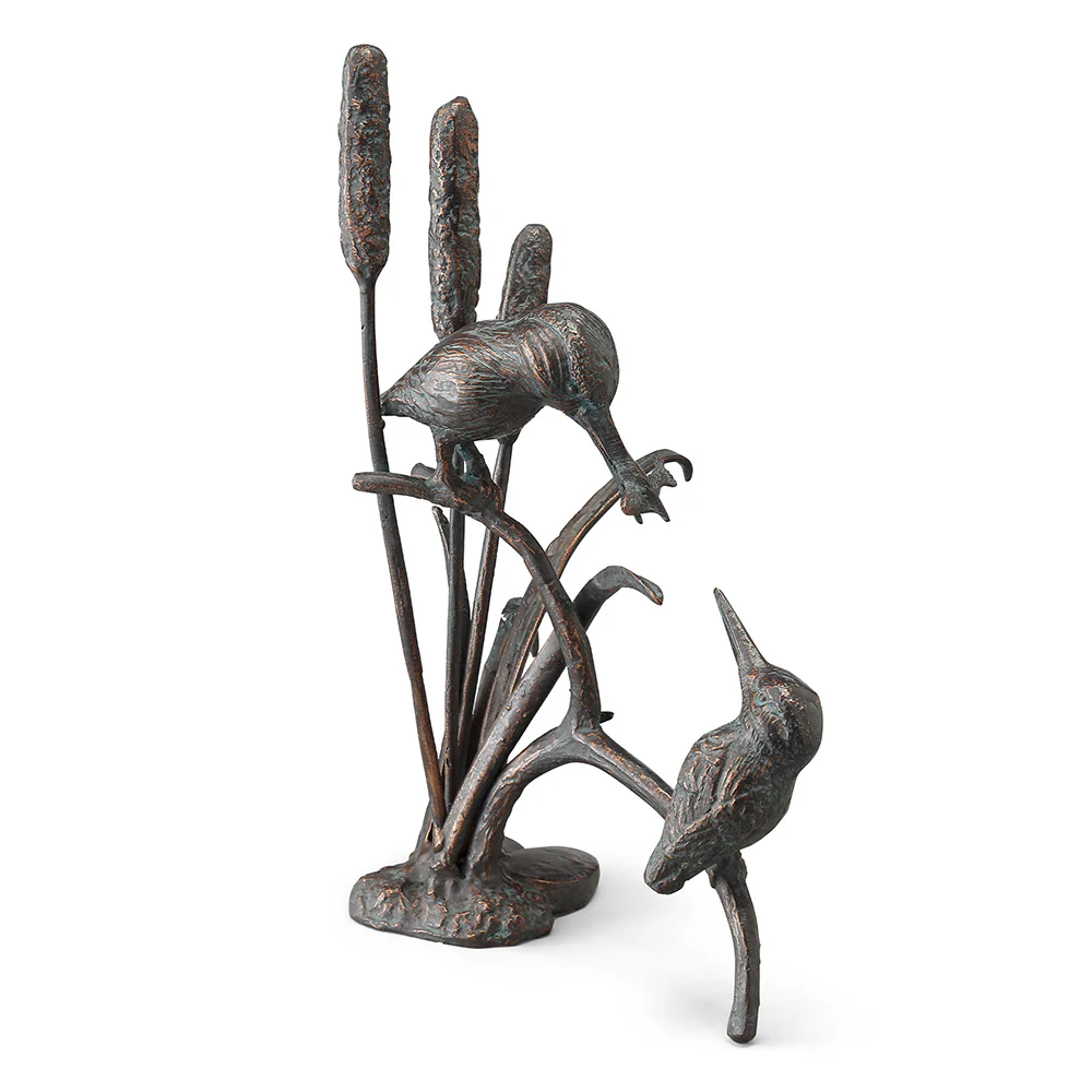 Feeding Kingfisher Couple Sculpture - Image 4