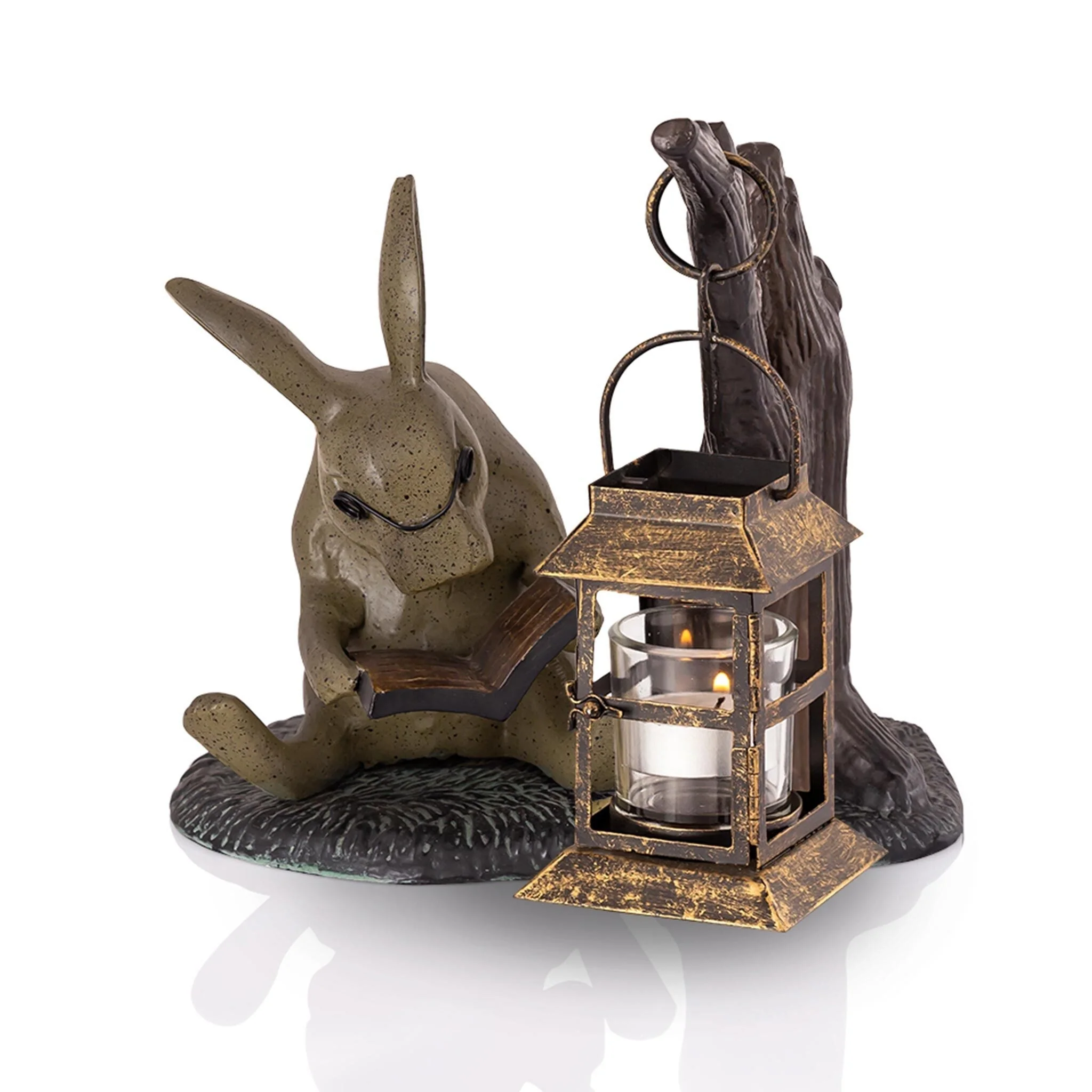 Booklover Rabbit Garden Lantern - Image 3