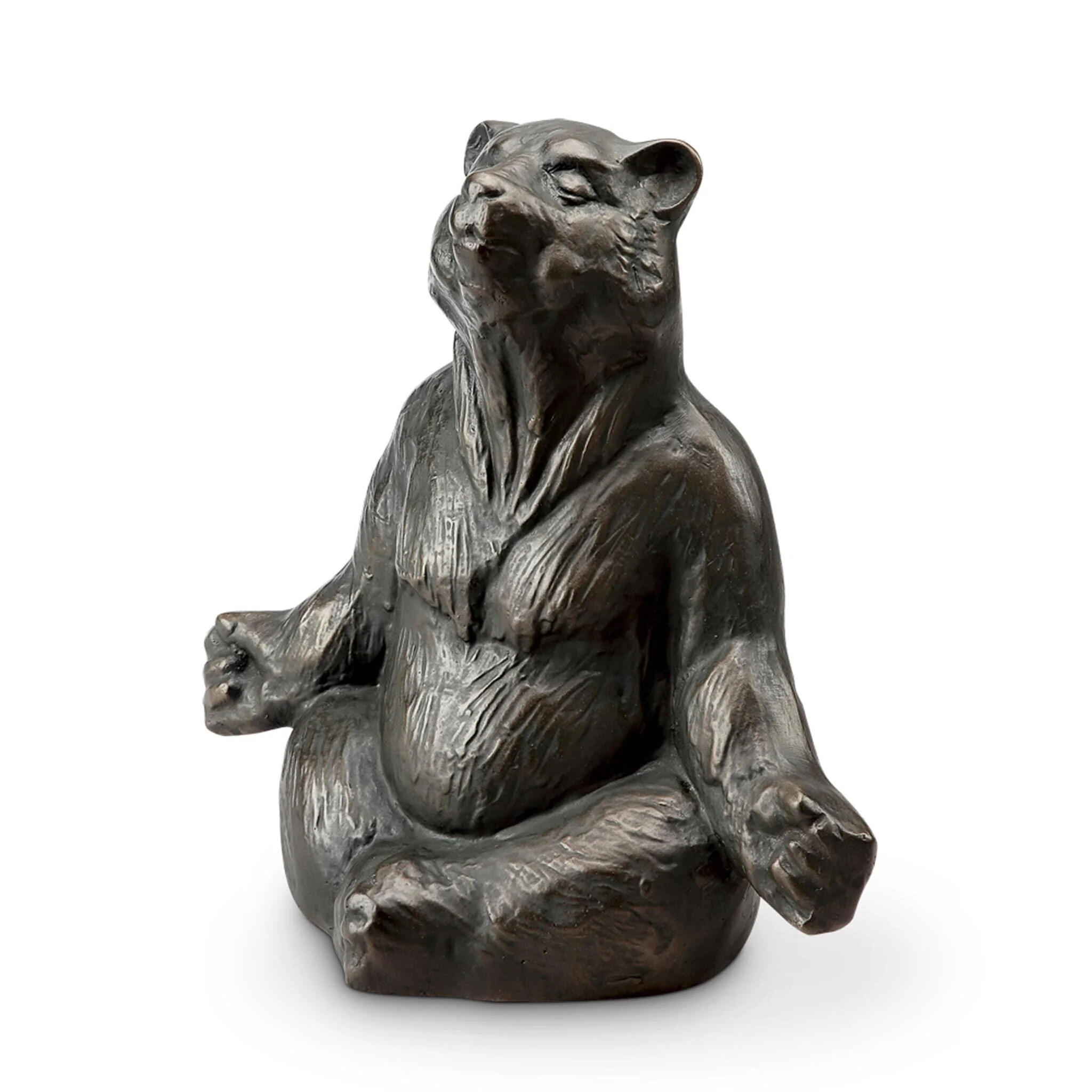 Contented Yoga Bear Garden Sculpture - Image 2