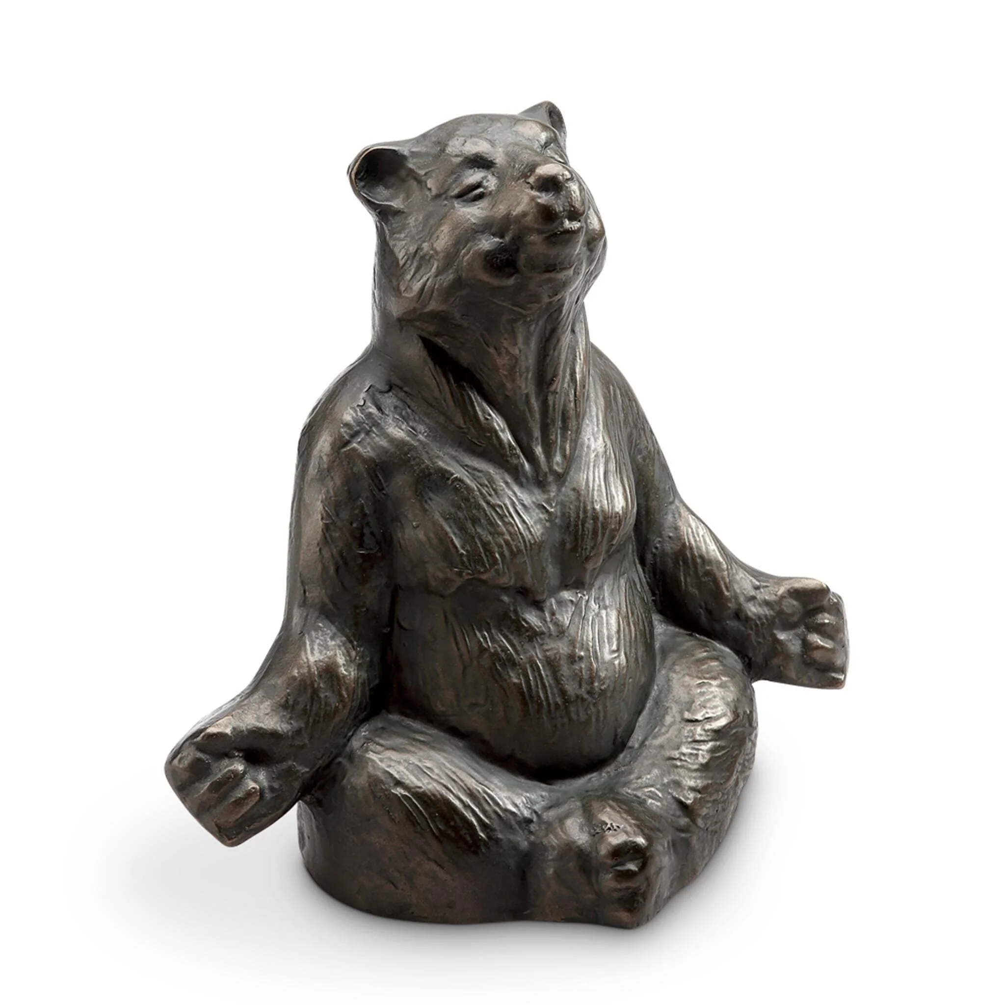 Contented Yoga Bear Garden Sculpture - Image 3