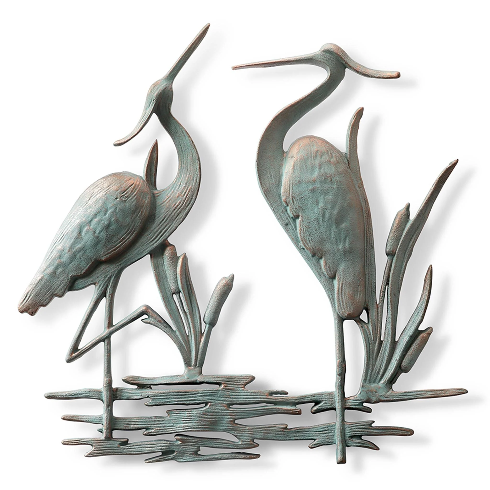 Double Garden Heron Wall Plaque - Image 2