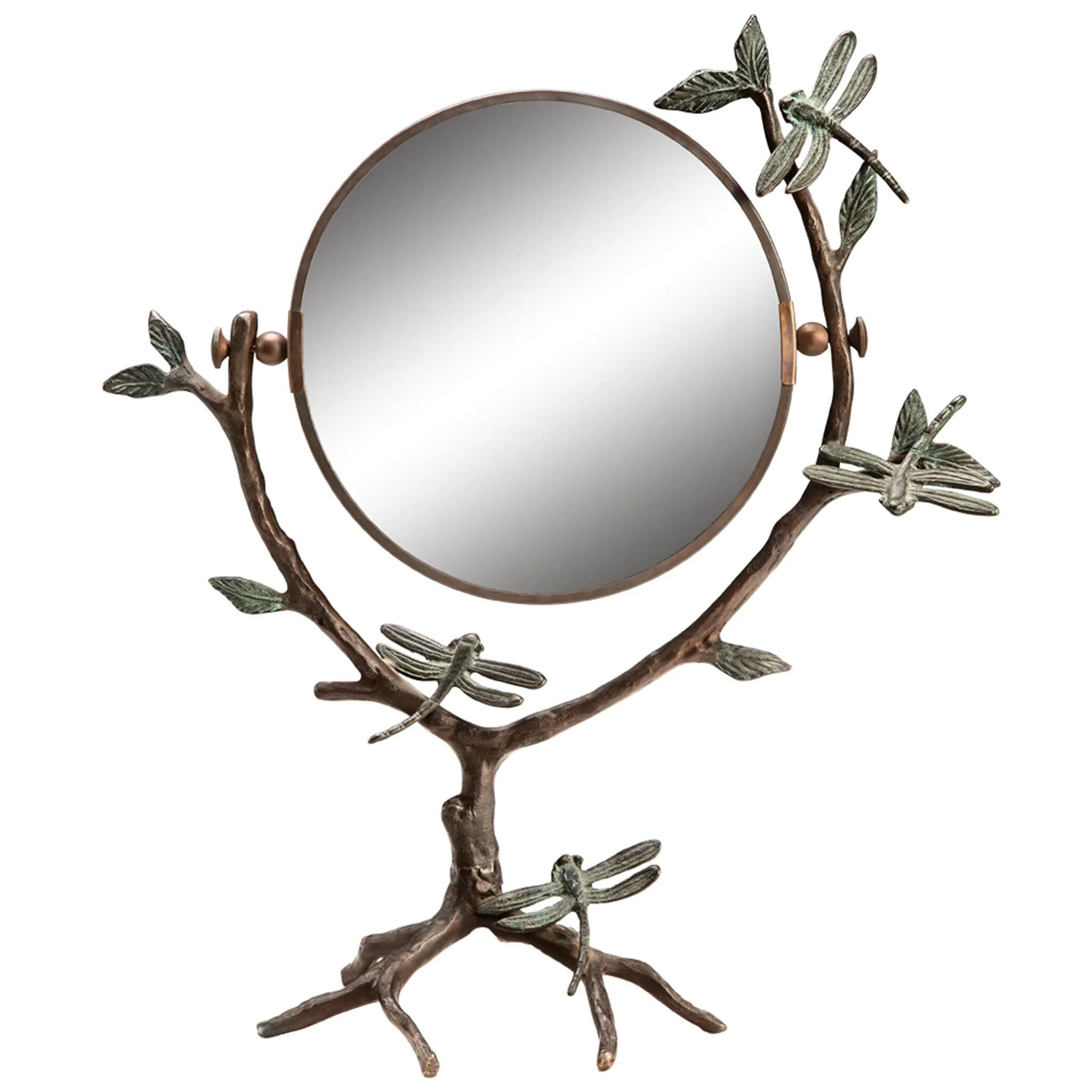 Dragonfly on Branch Mirror - Image 2