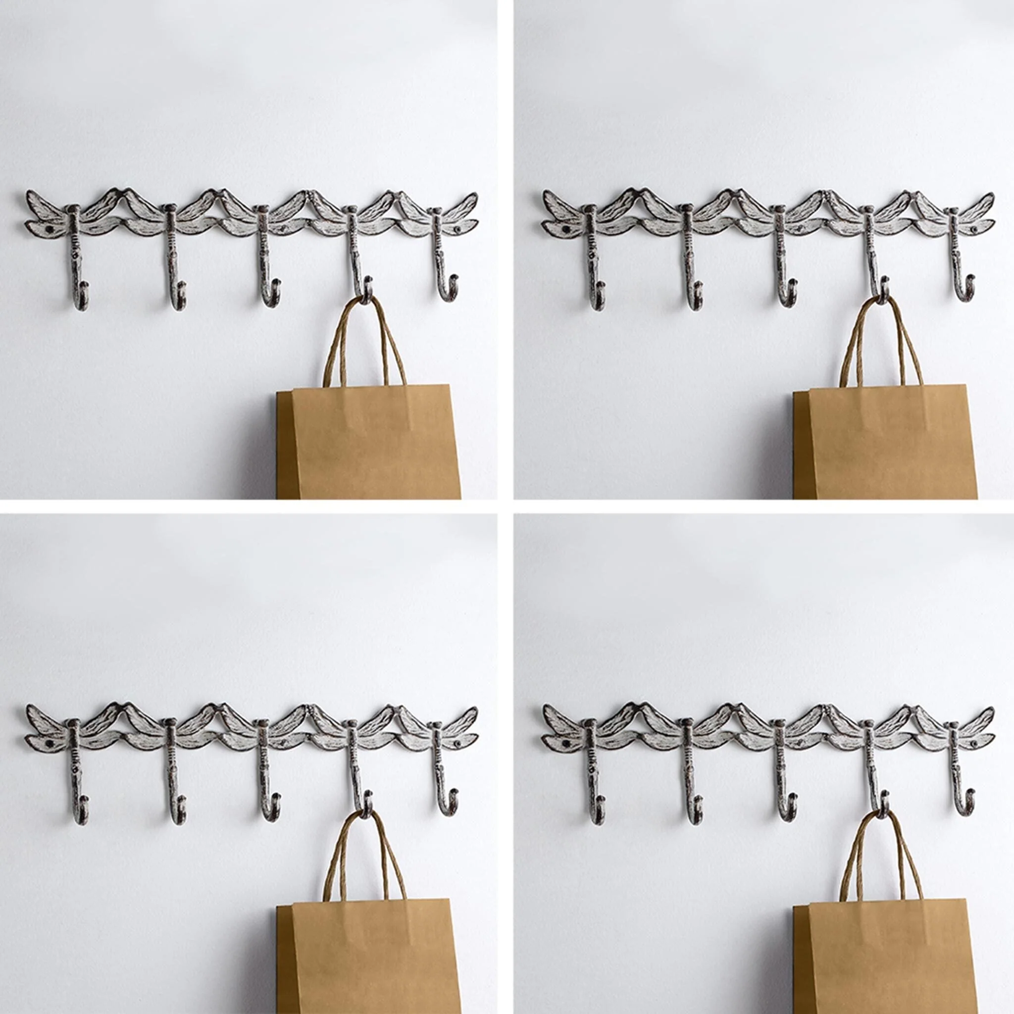 Dragonfly Quintet Coat Hooks Pack of 4