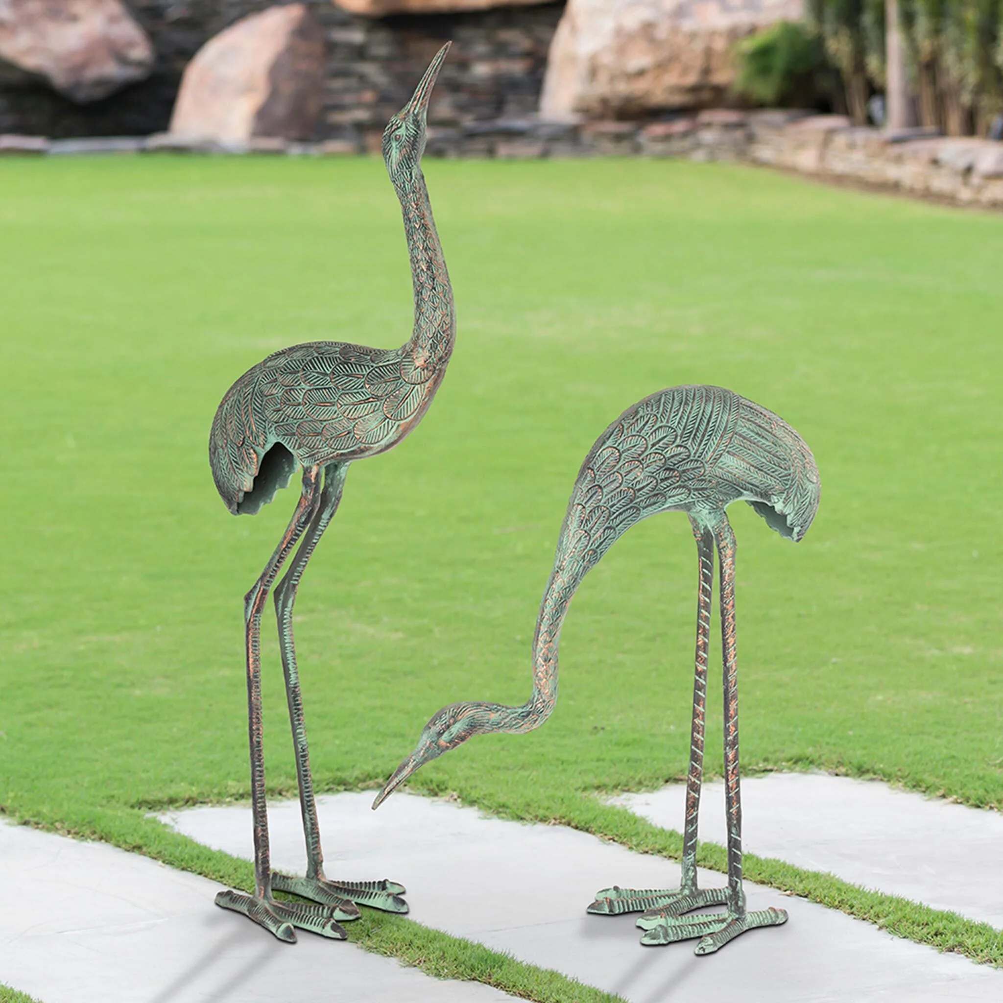 Foraging Cranes S/2