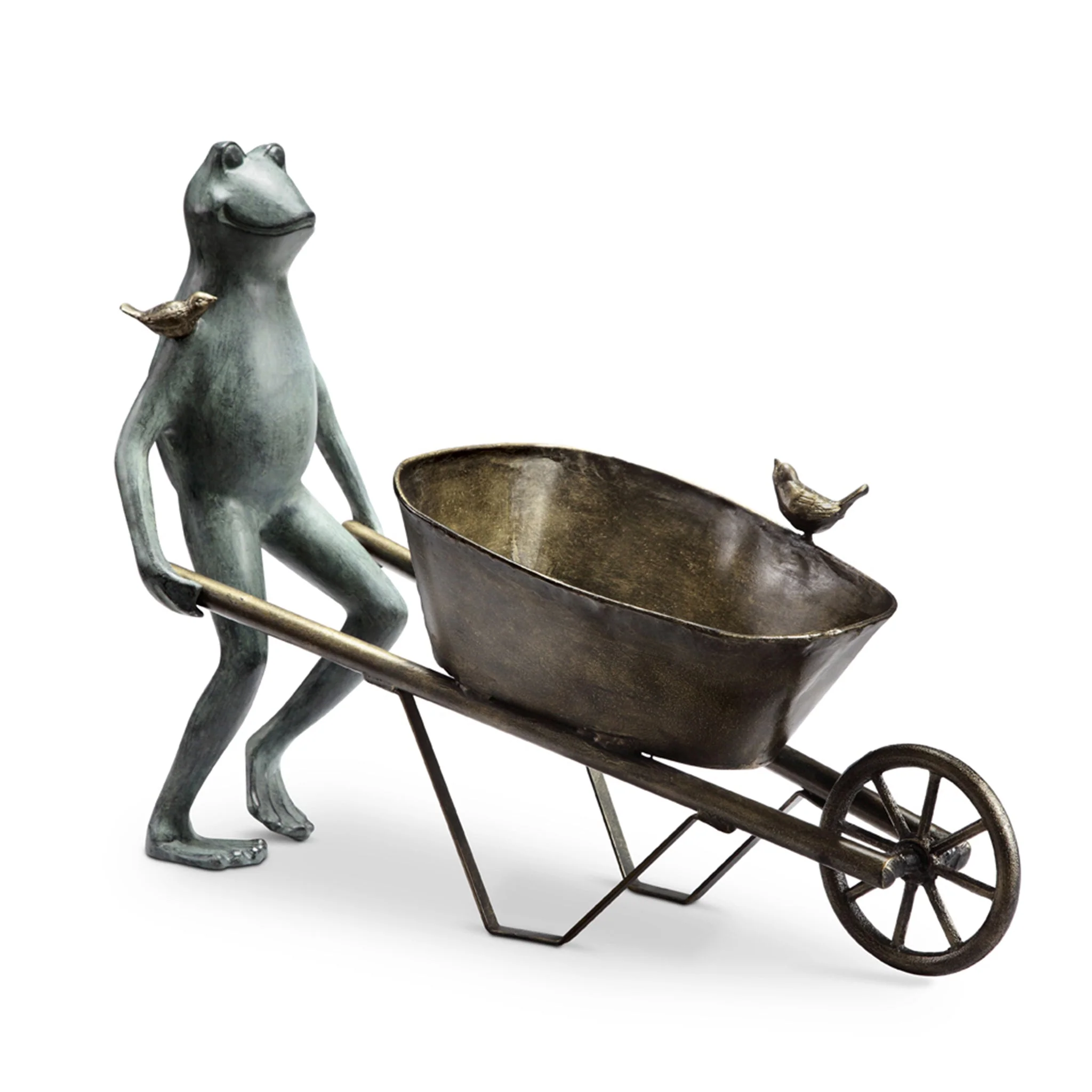 Frog & Bird Planter Holder