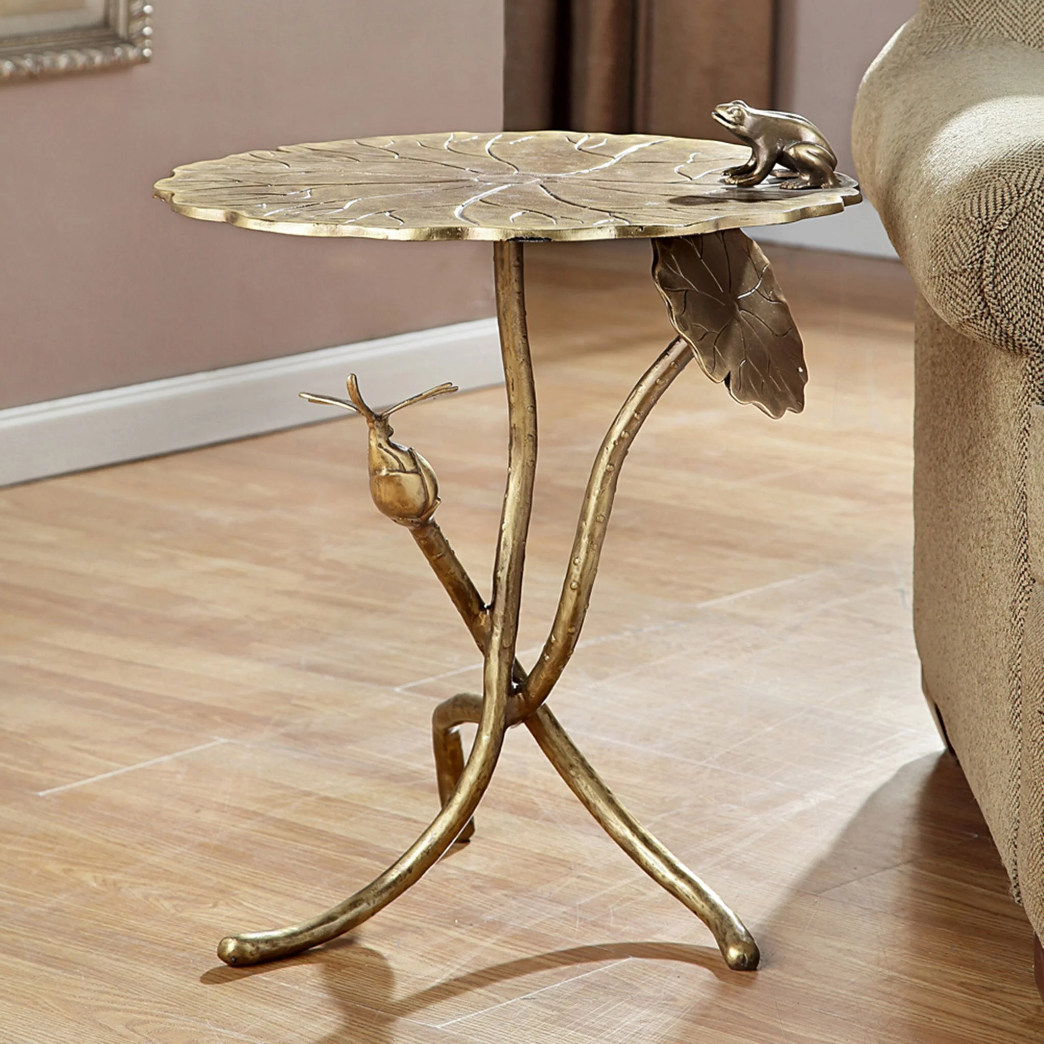 Frog & Dragonfly End Table