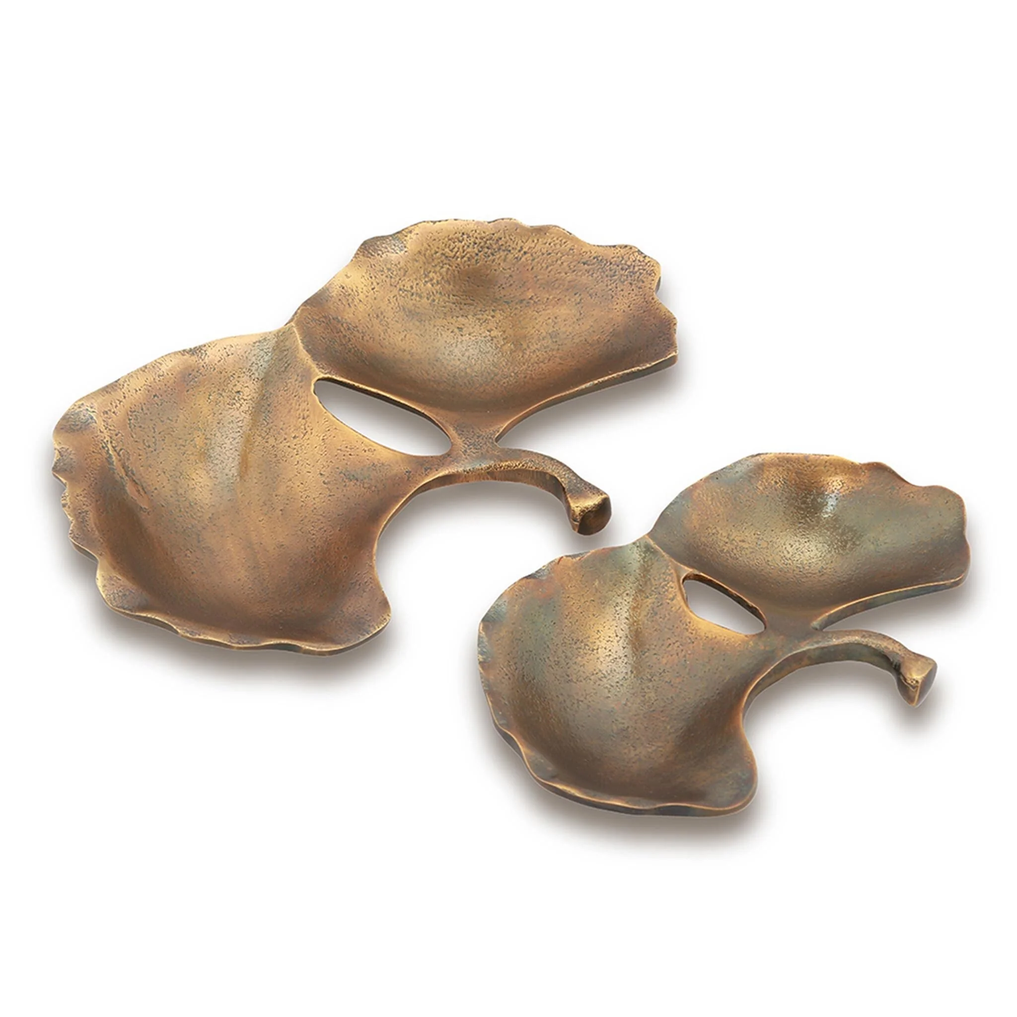 Gingko Leaf Trays S/2