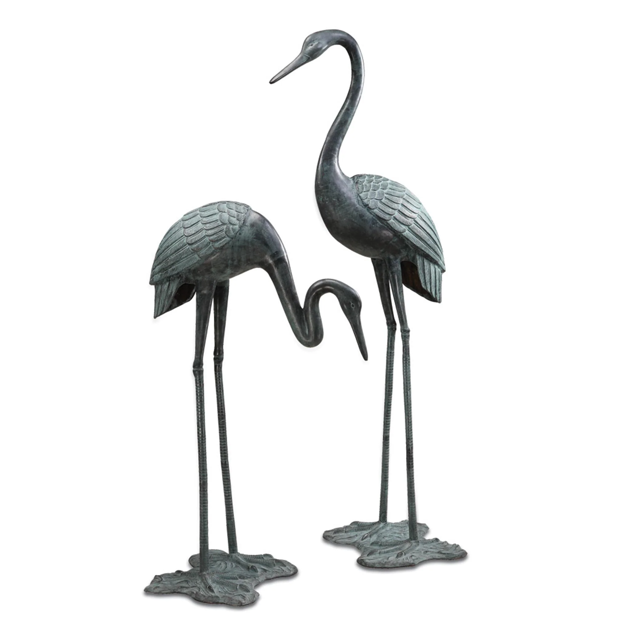 Large Garden Crane Pair