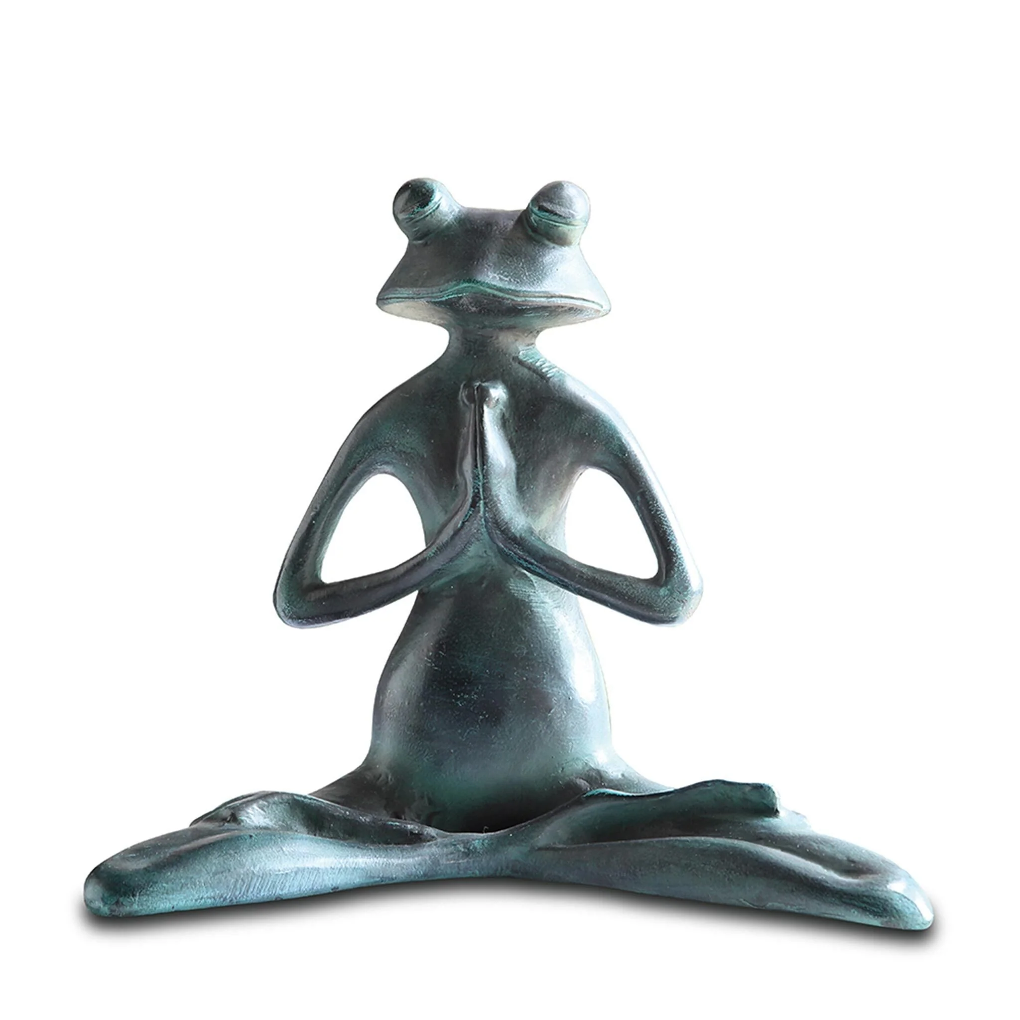 Meditating Yoga Frog Garden Sculpture - Image 2