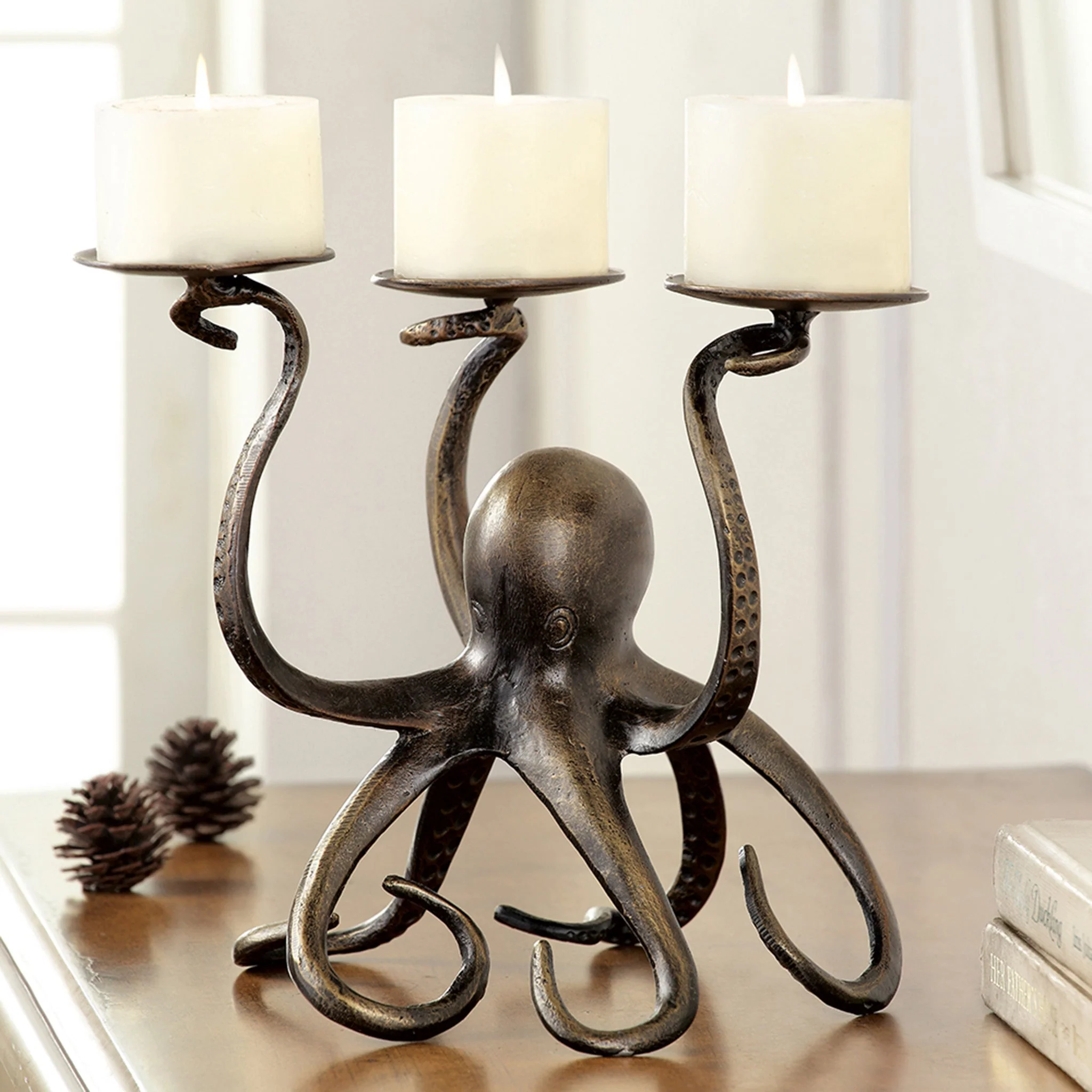 Octopus Pillar Trio Candleholder - Image 2