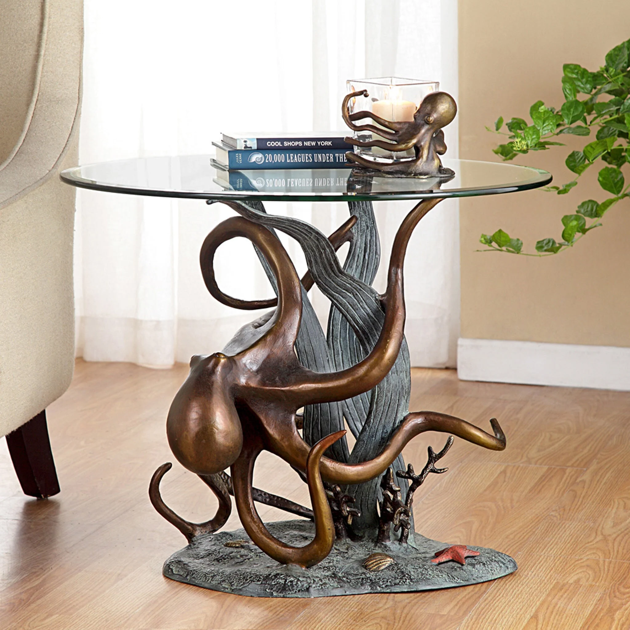 Octopus & Seagrass End Table