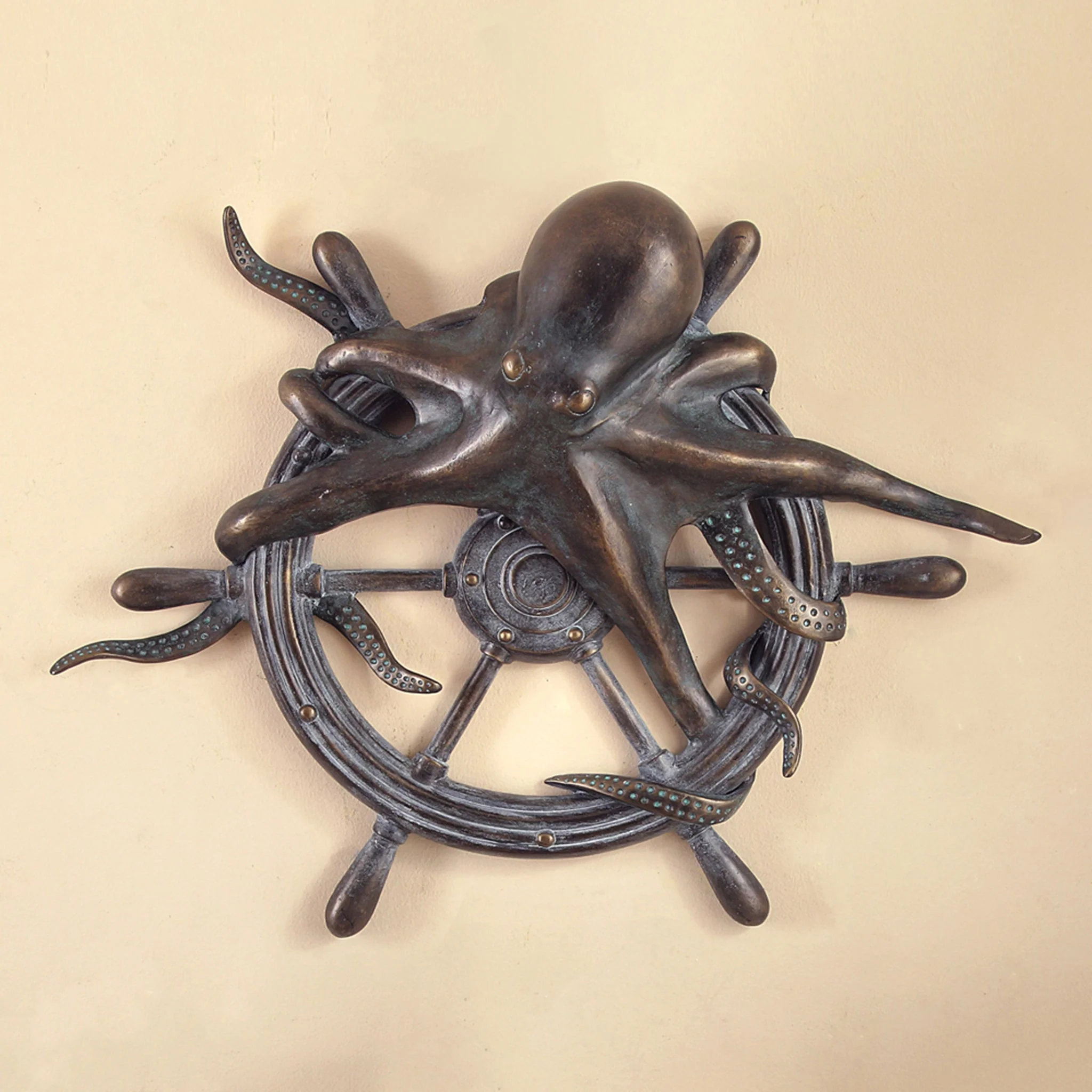 Octopus & Ships Wheel Wall Plaque
