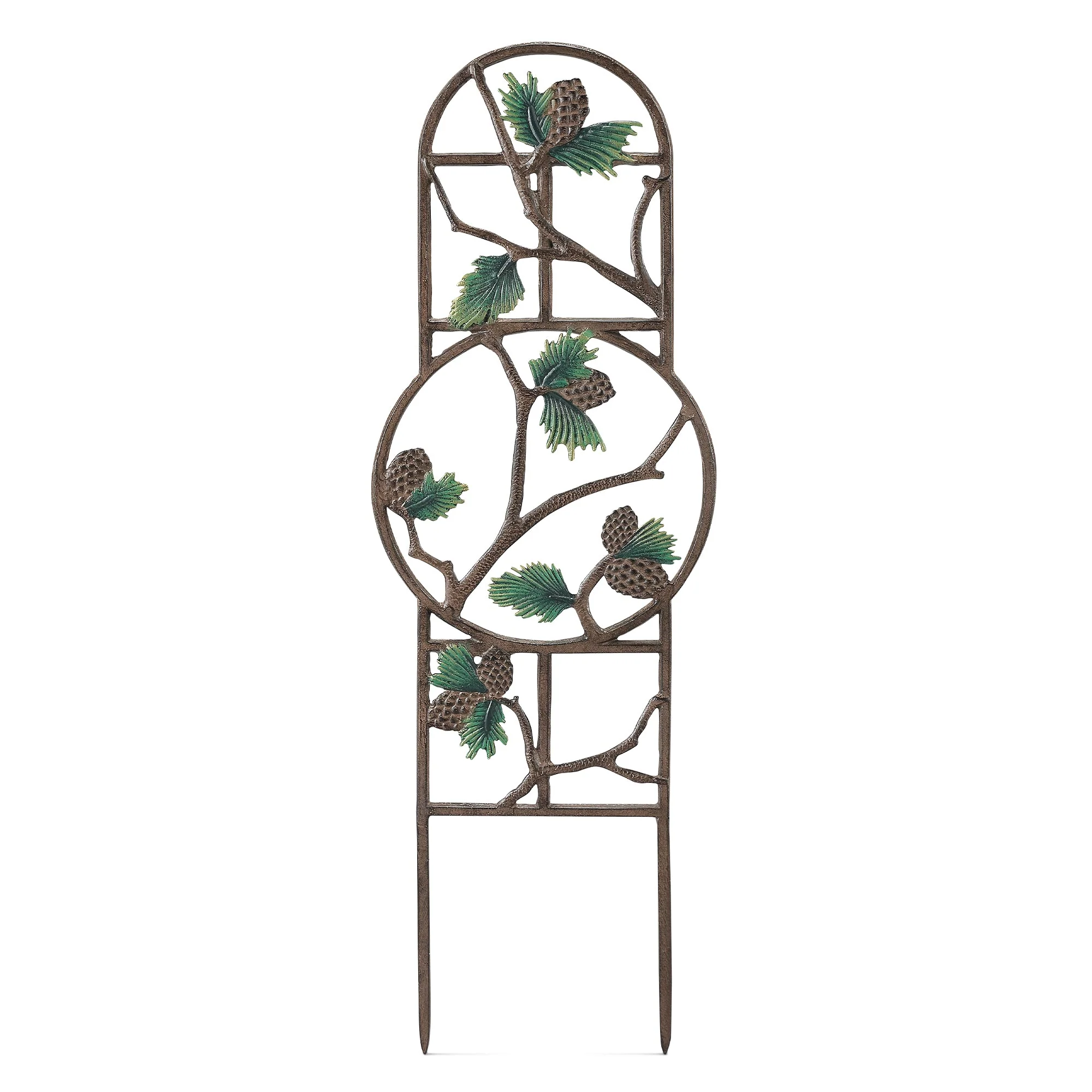 Pinecone and Branch Trellis (spikes 7.75" H)