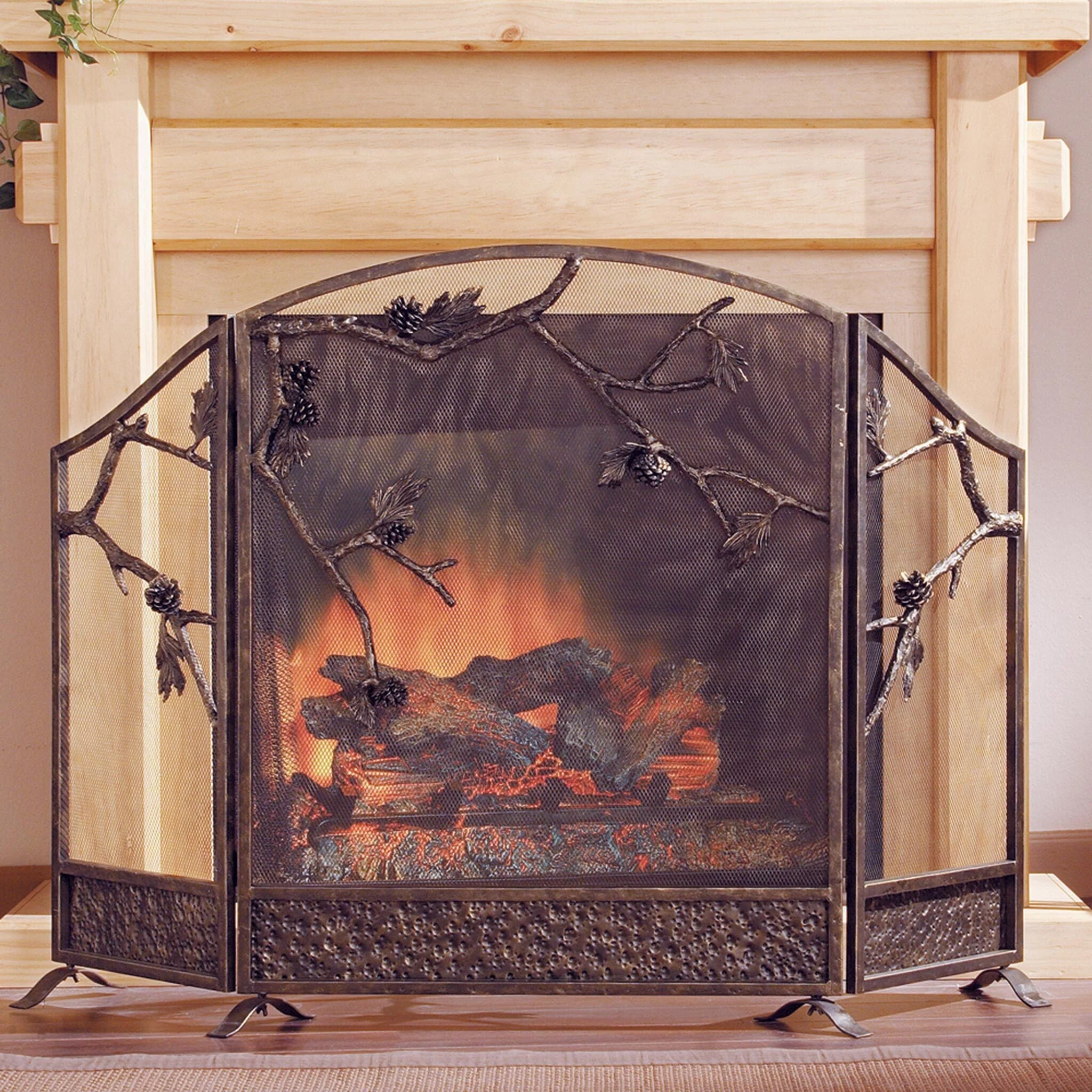 Pinecone Fireplace Screen