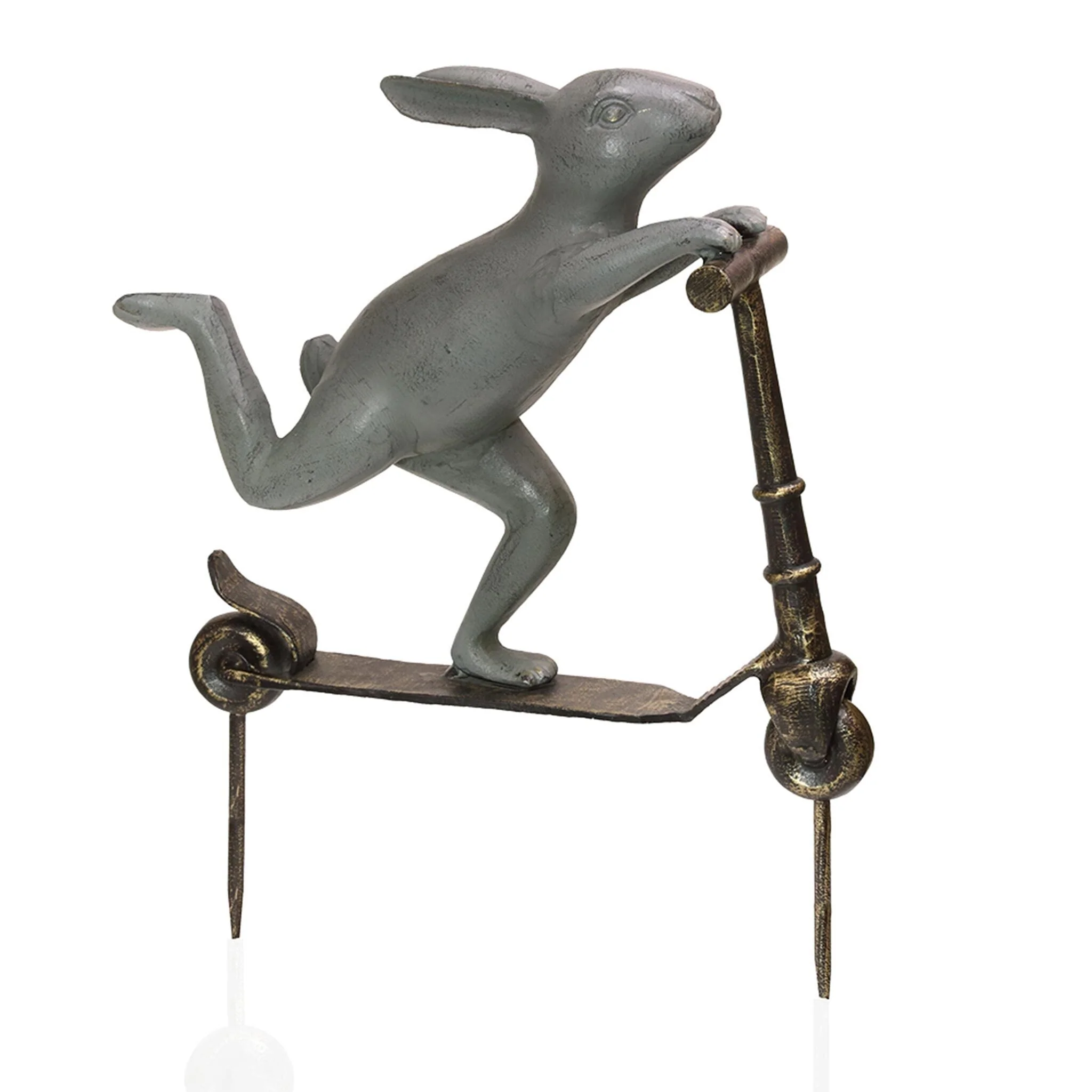 Scooter Bunny Garden Sculpture - Image 2