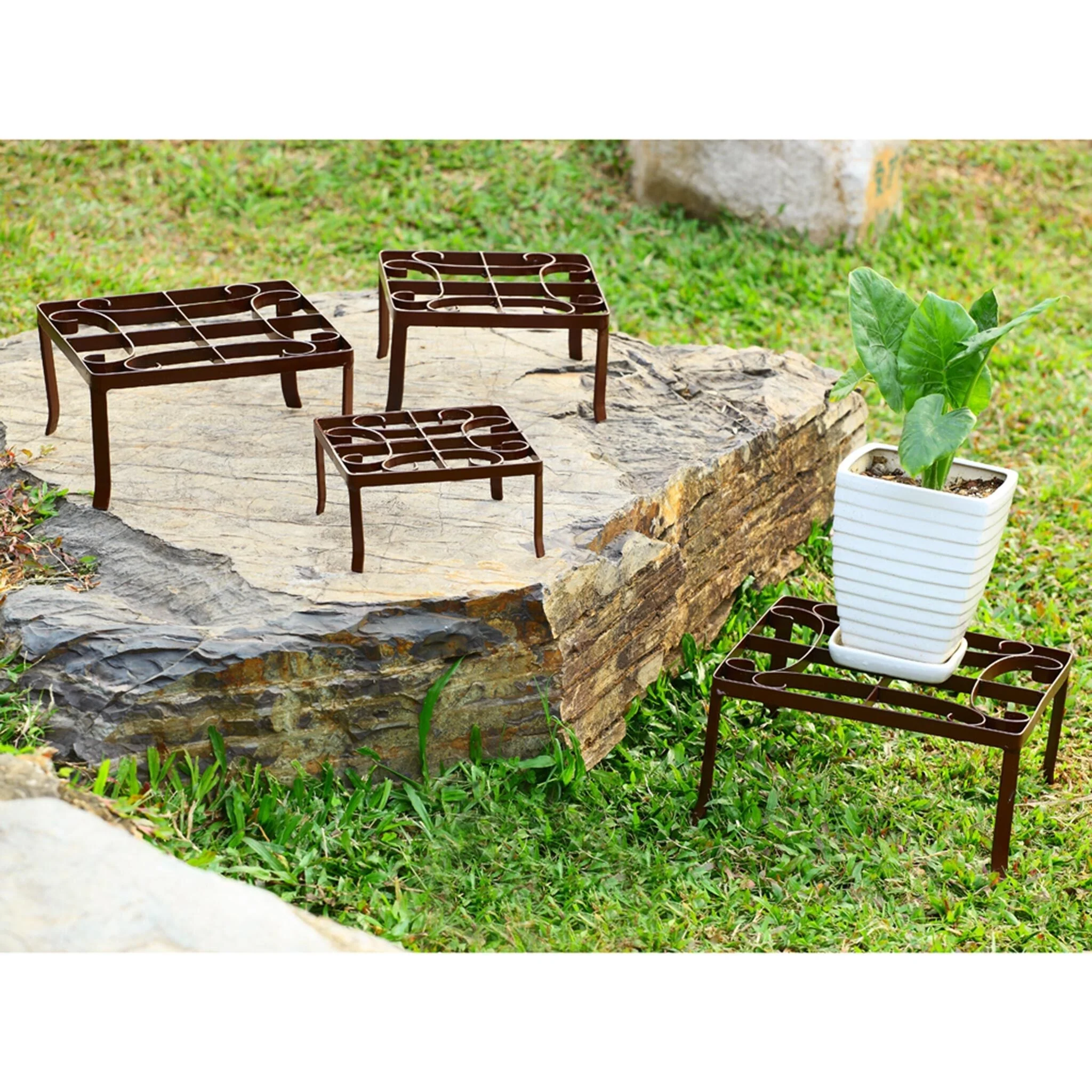 Square Nested Plant Stands S/4