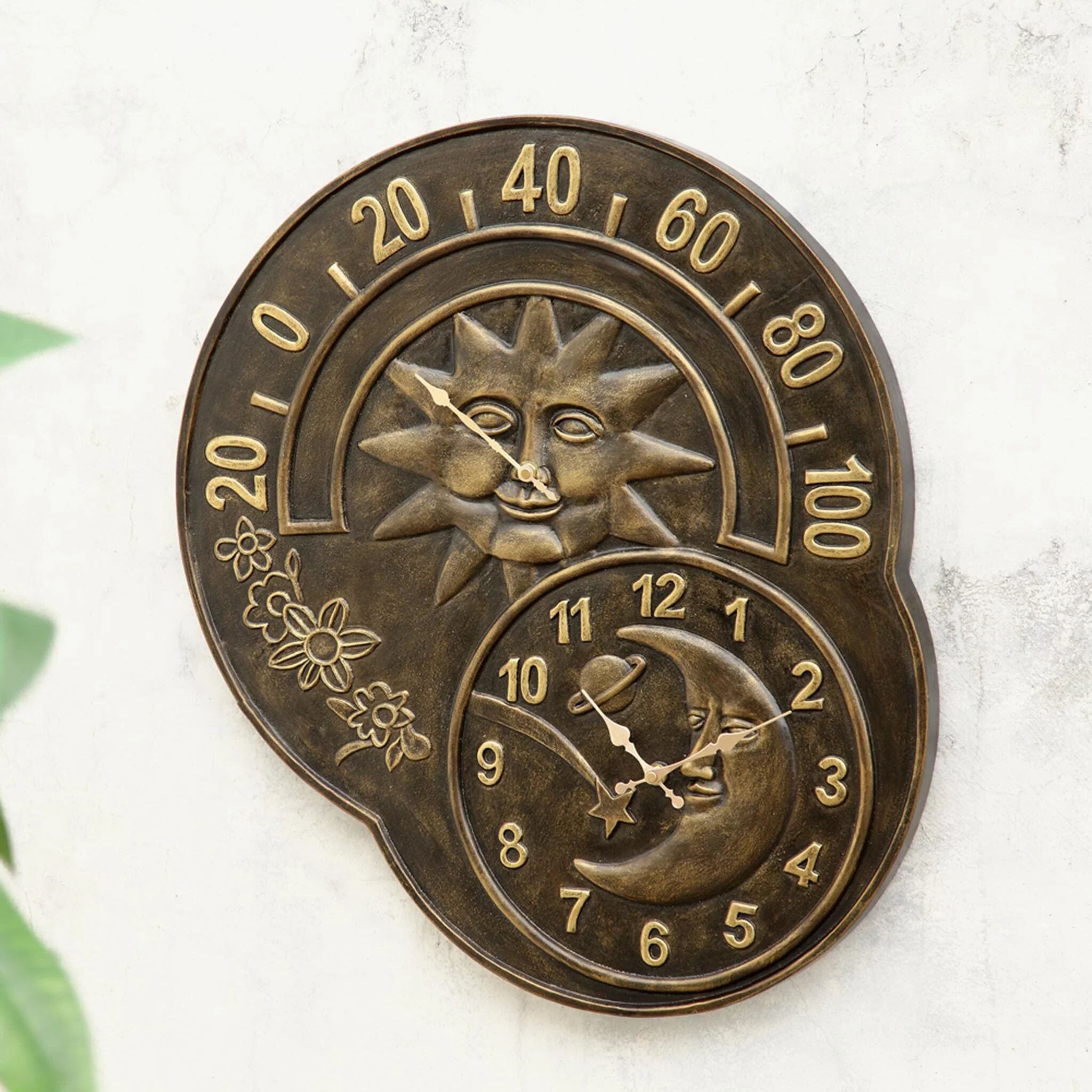 Sun & Moon Clock & Thermometer