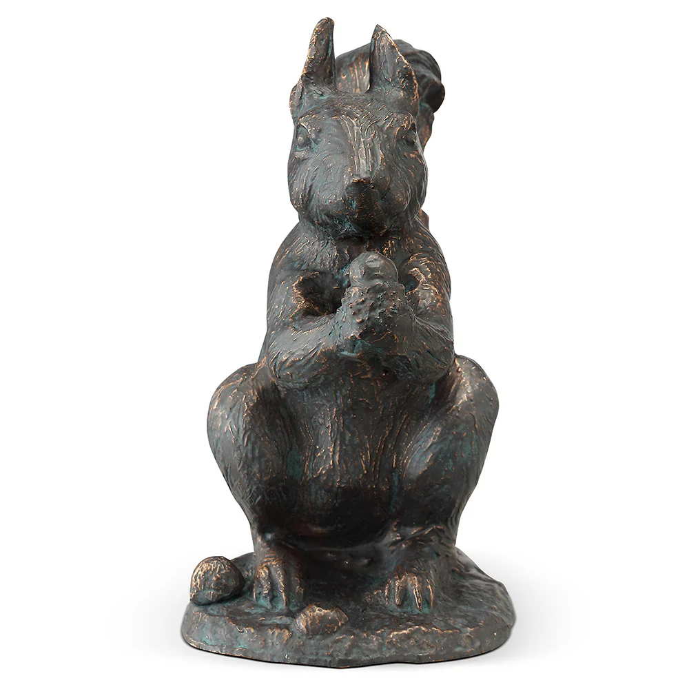 Sitting Squirrel with Snack Sculpture - Image 2