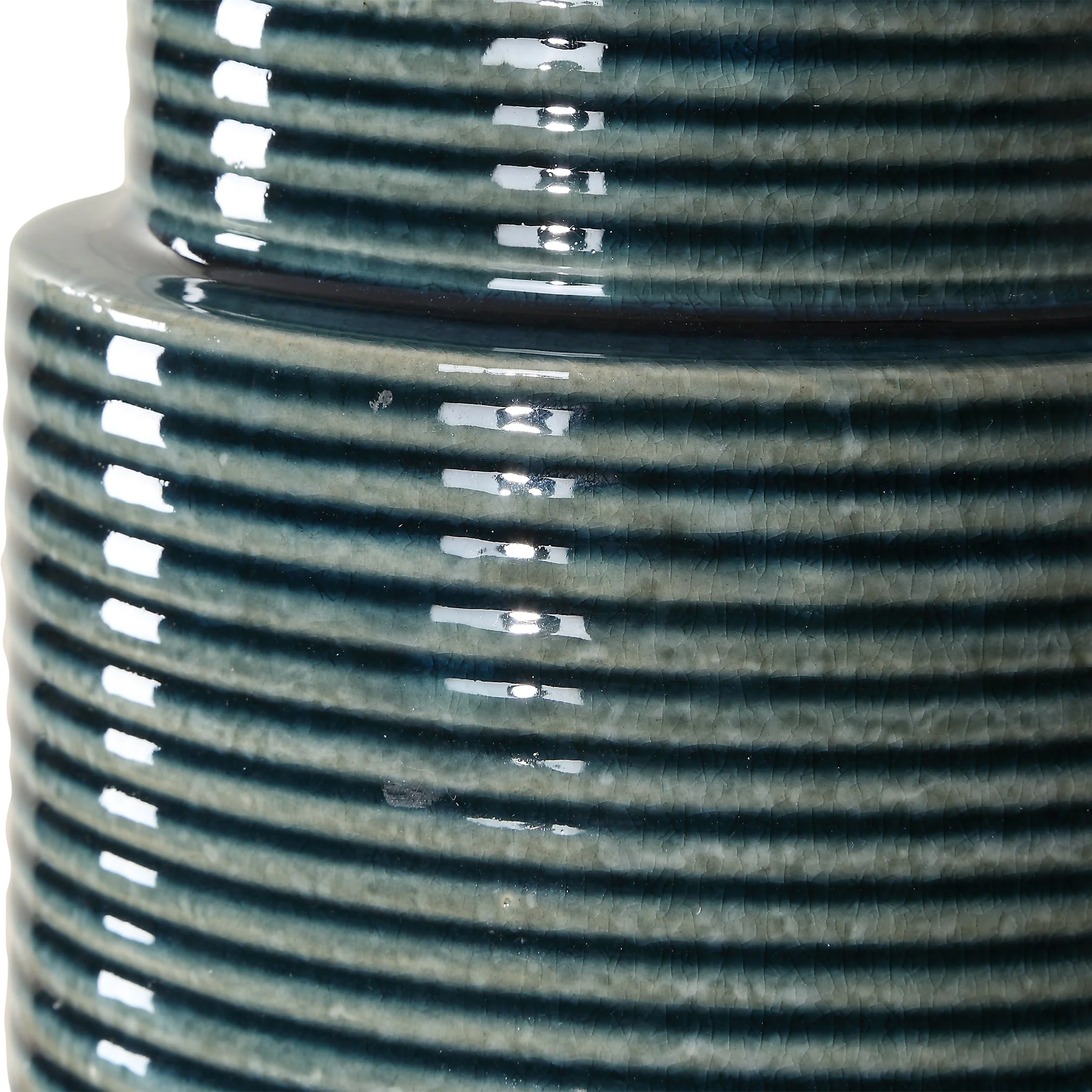 Stacked Round Teal Table Lamp - Image 7