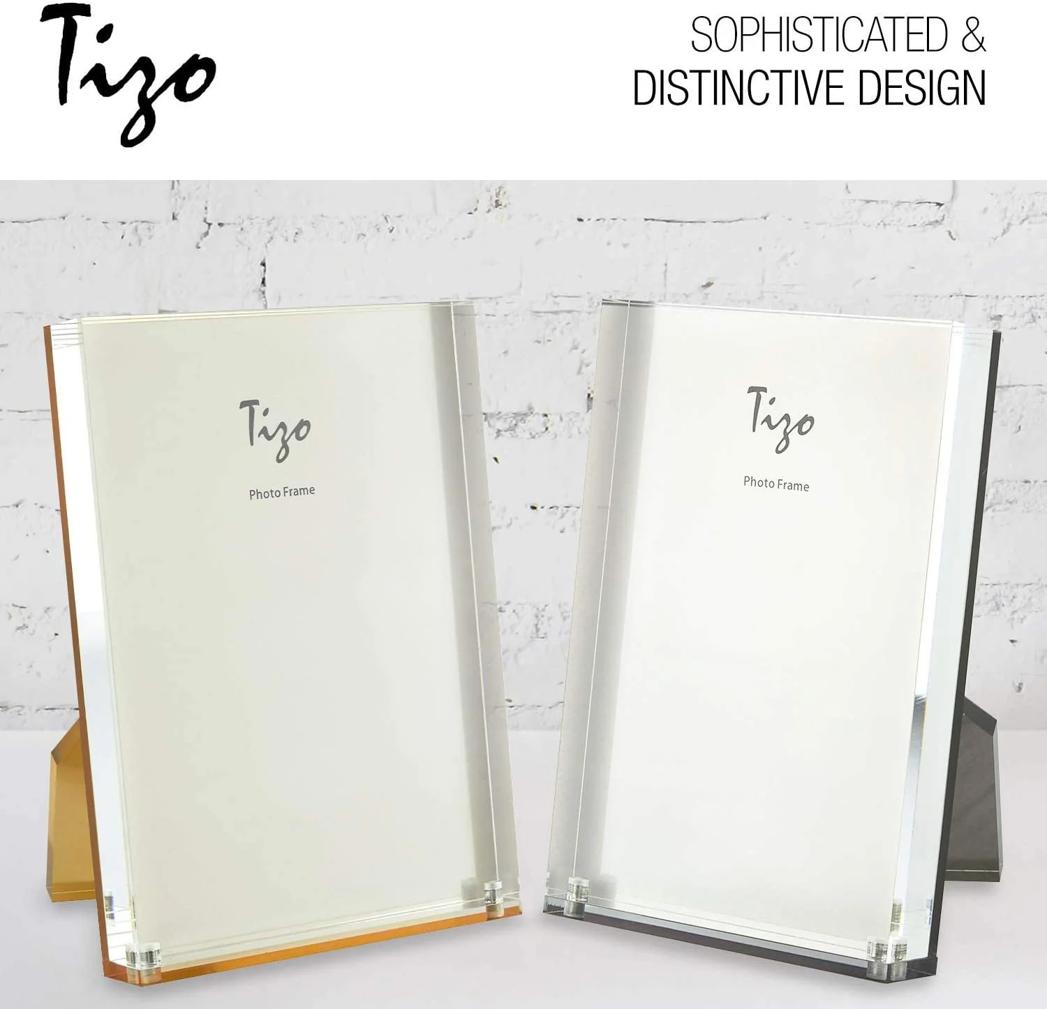 Tizo Lucite Frame - Gold Back 4x6 - Image 3