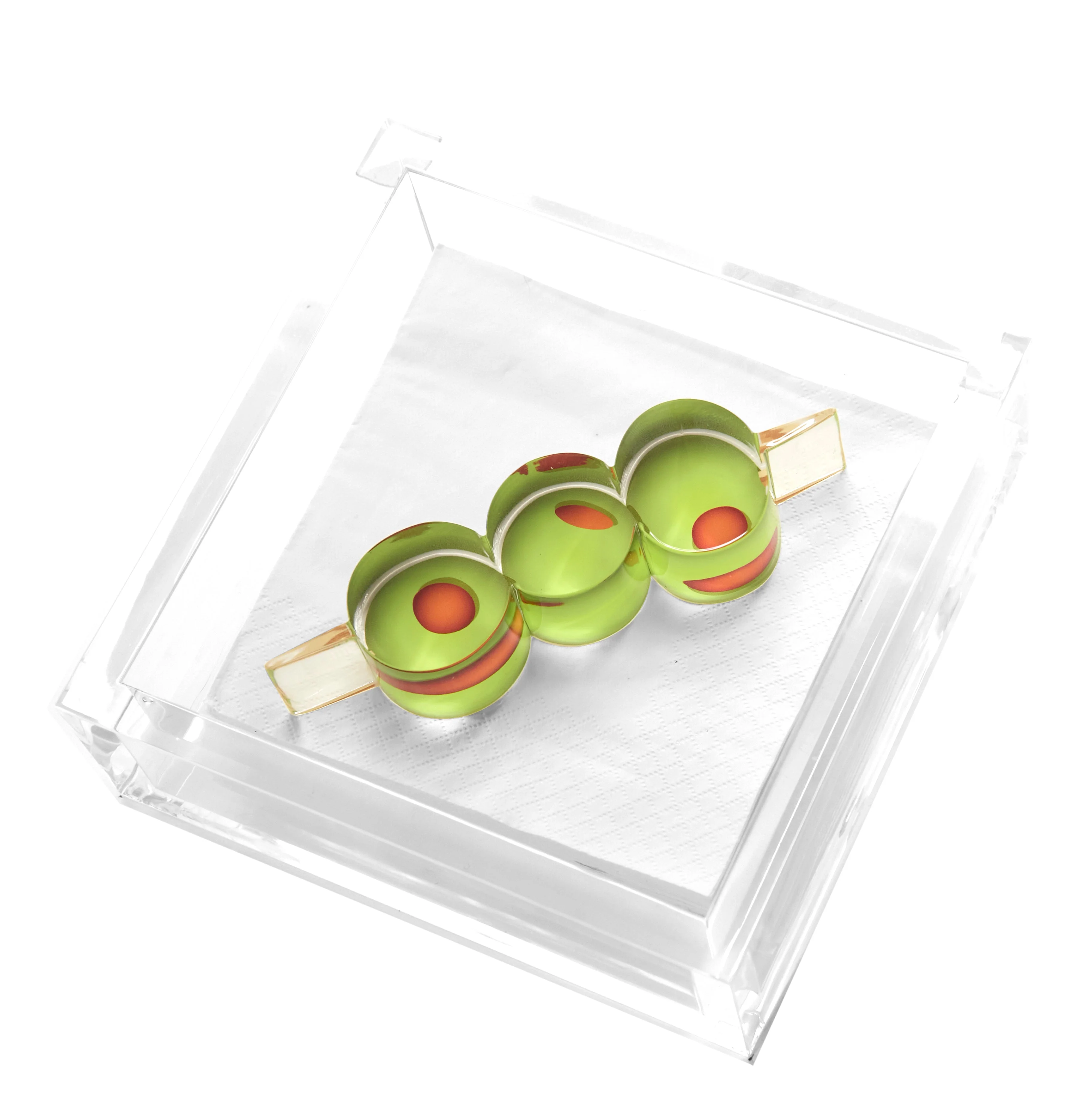Cocktail Napkin Holder - Olives