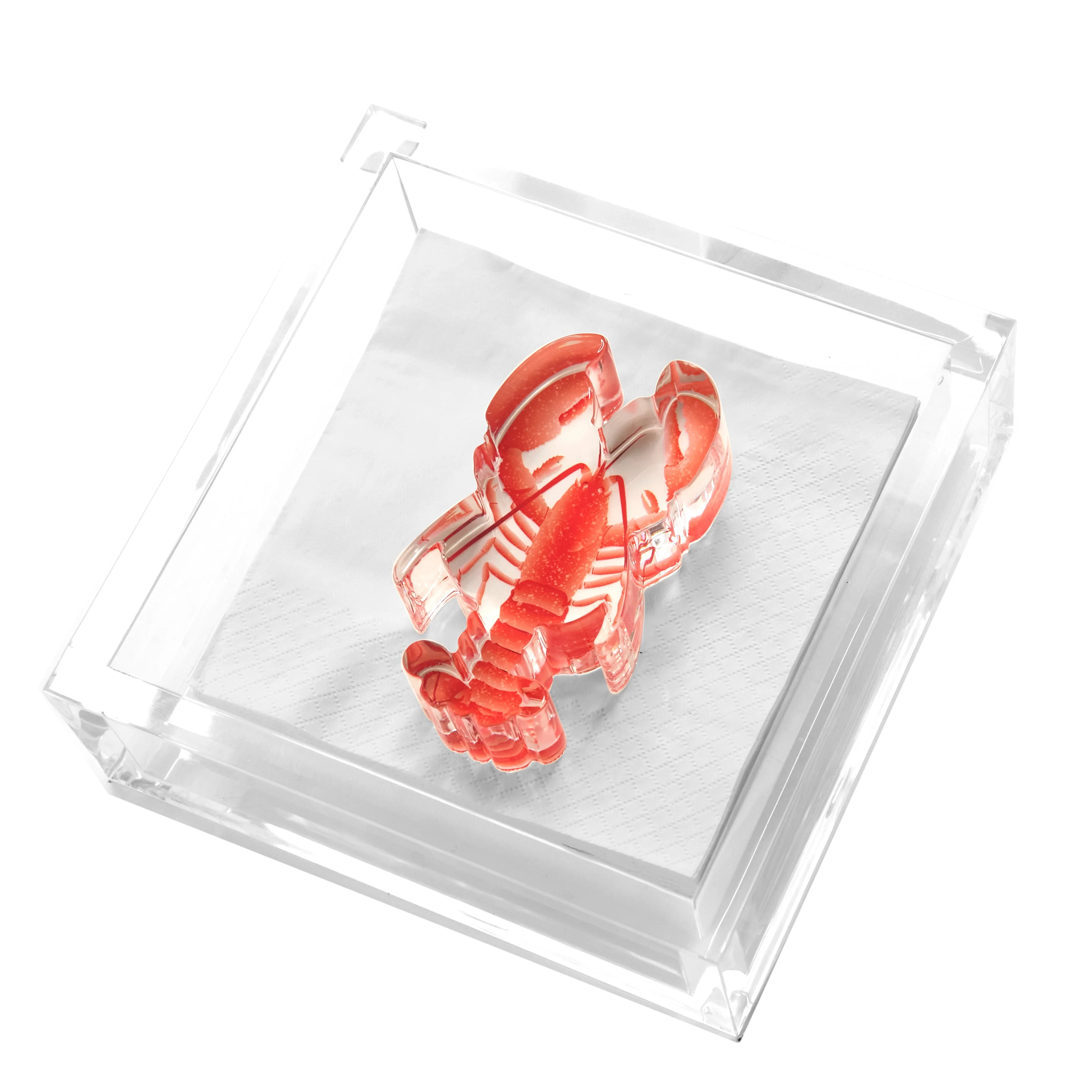 Cocktail Napkin Holder - Red Lobster