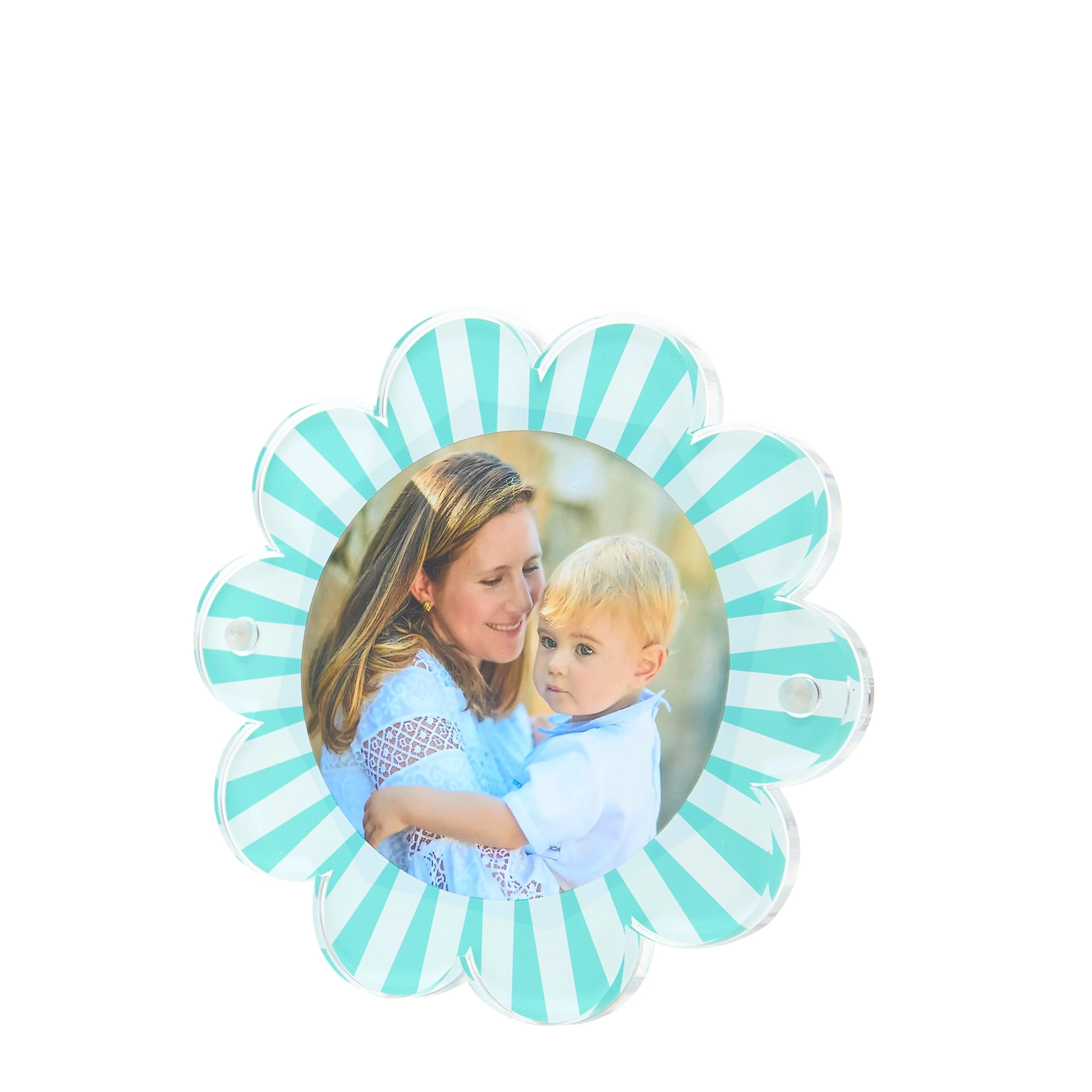 Daisy Frame - Pastel Turquoise / White - Image 2