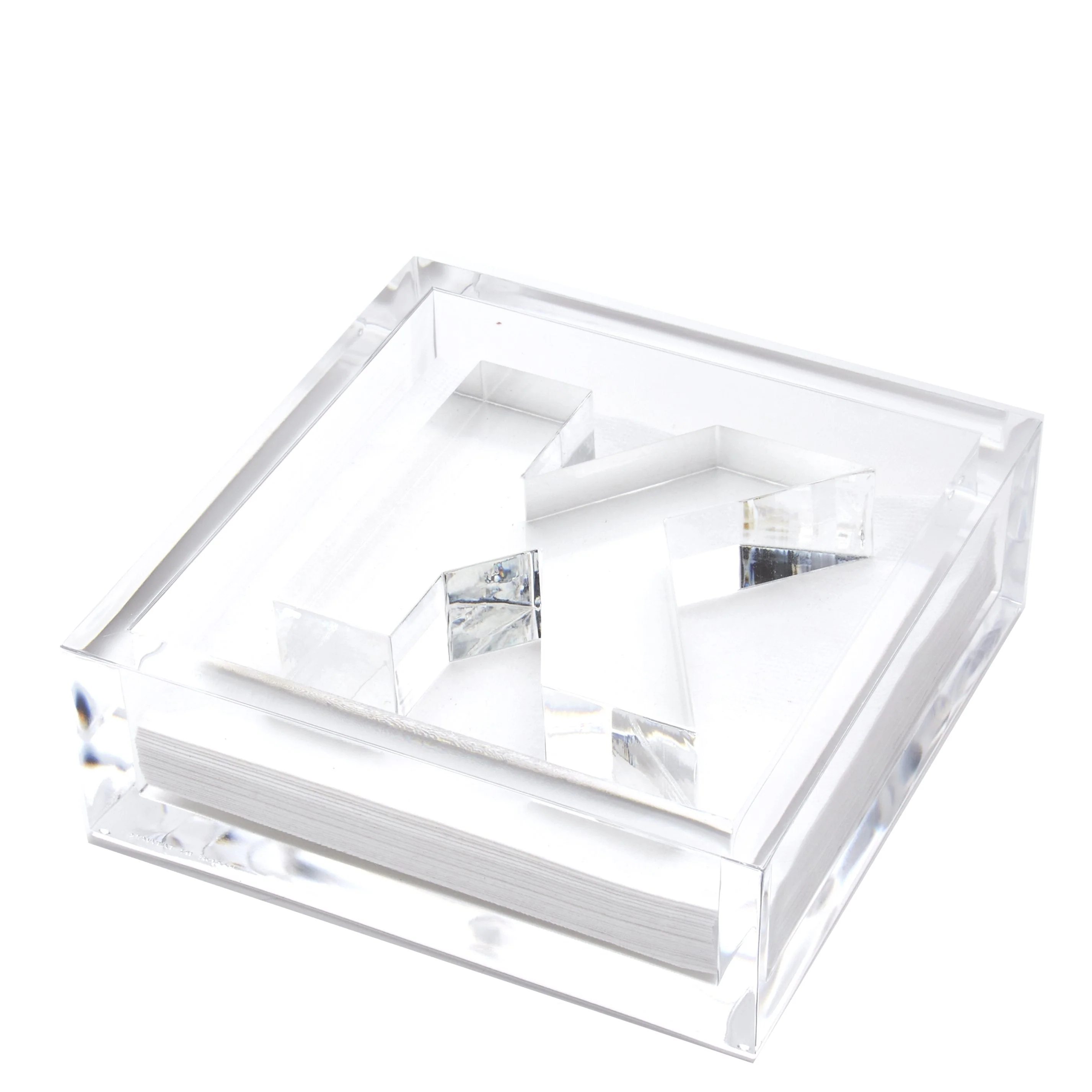 Initial Lucite Acrylic Cocktail Napkin Holder & Weight - Image 12