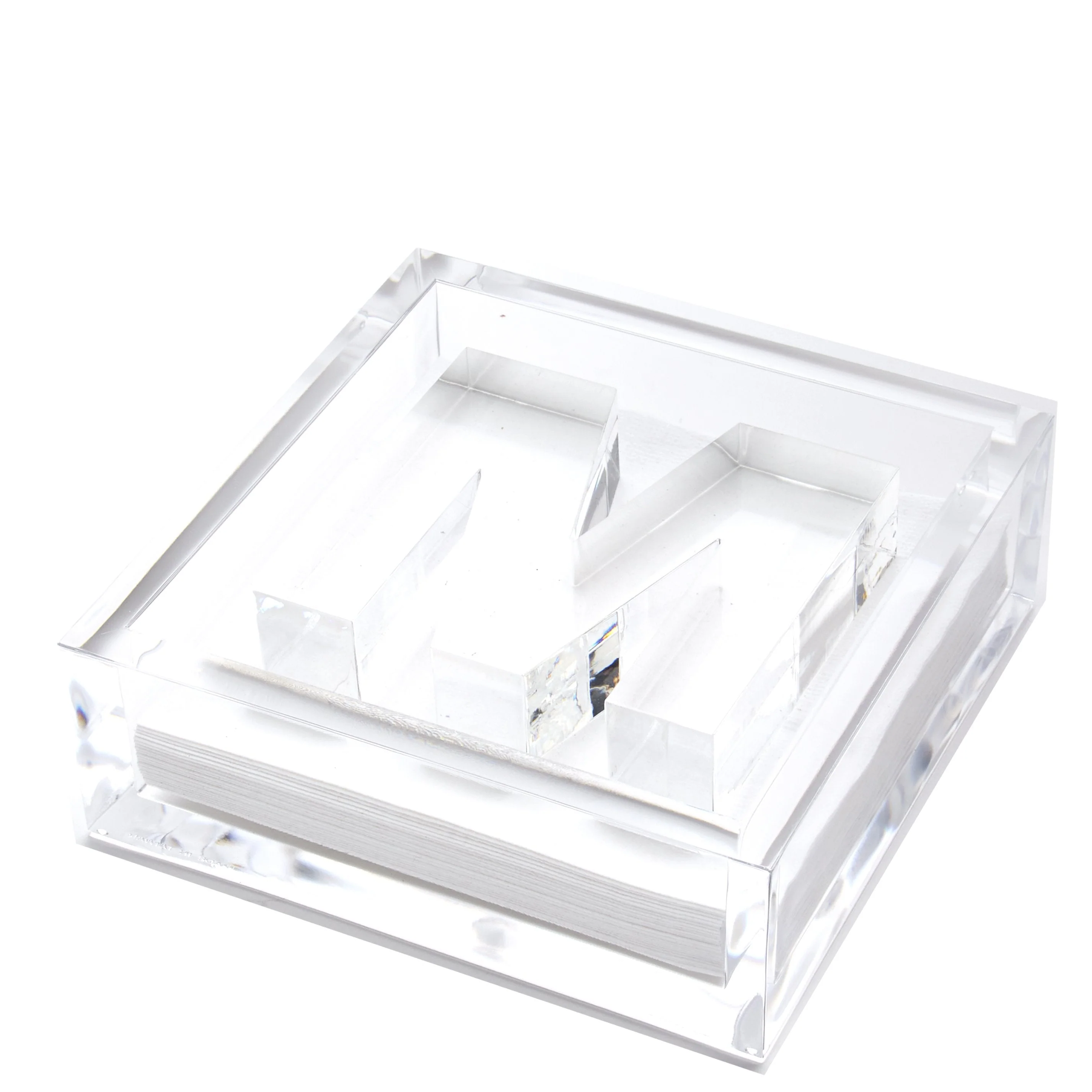 Initial Lucite Acrylic Cocktail Napkin Holder & Weight - Image 15