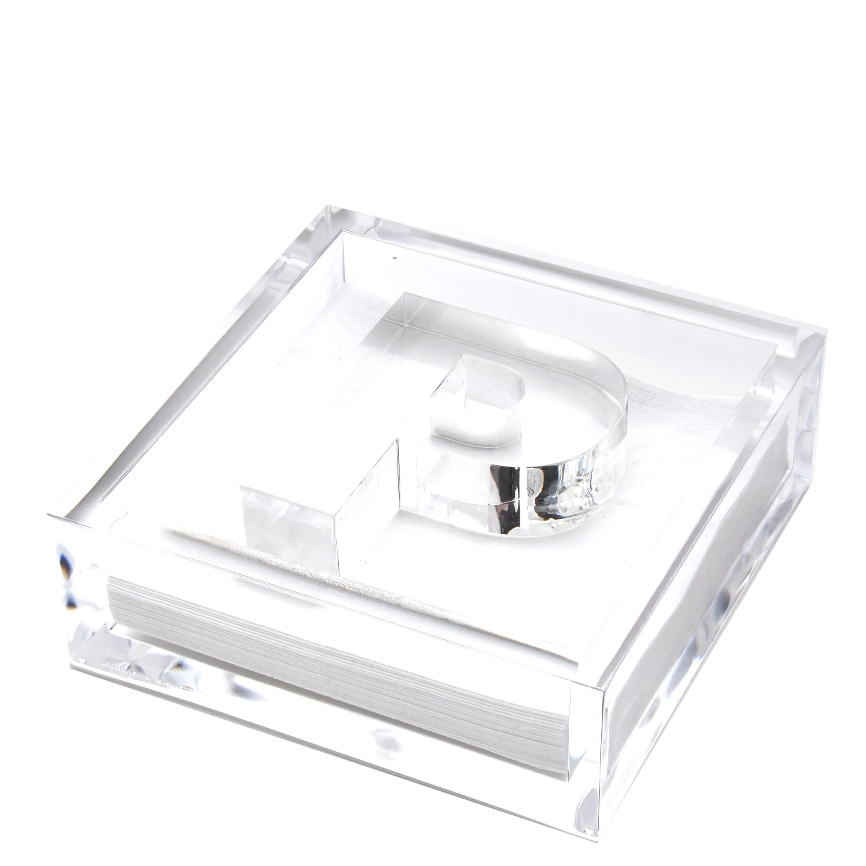 Initial Lucite Acrylic Cocktail Napkin Holder & Weight - Image 17