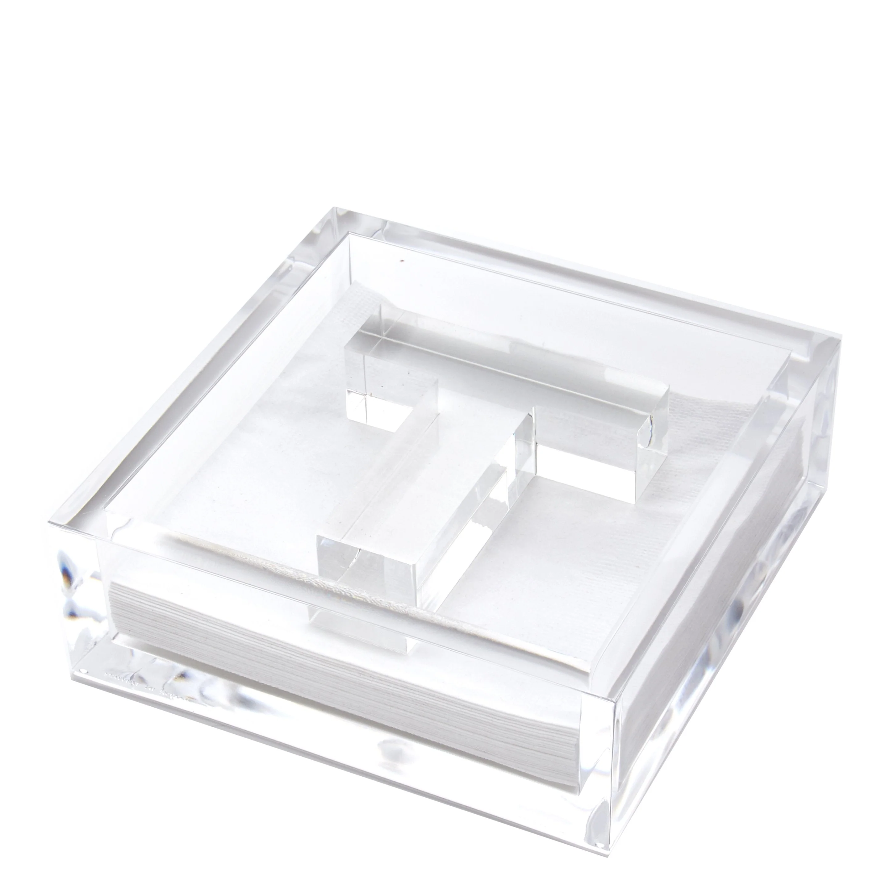 Initial Lucite Acrylic Cocktail Napkin Holder & Weight - Image 20