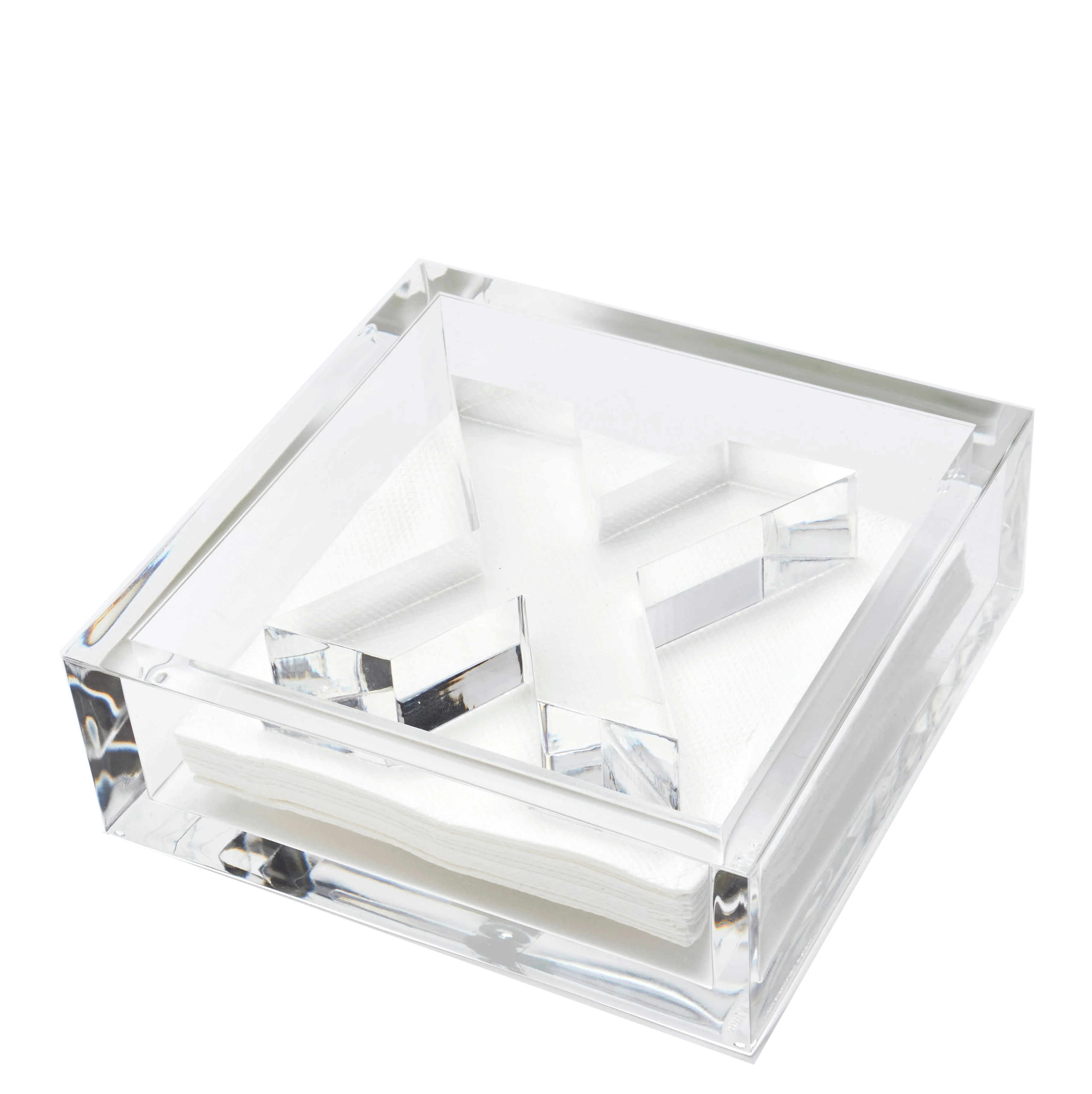 Initial Lucite Acrylic Cocktail Napkin Holder & Weight - Image 24