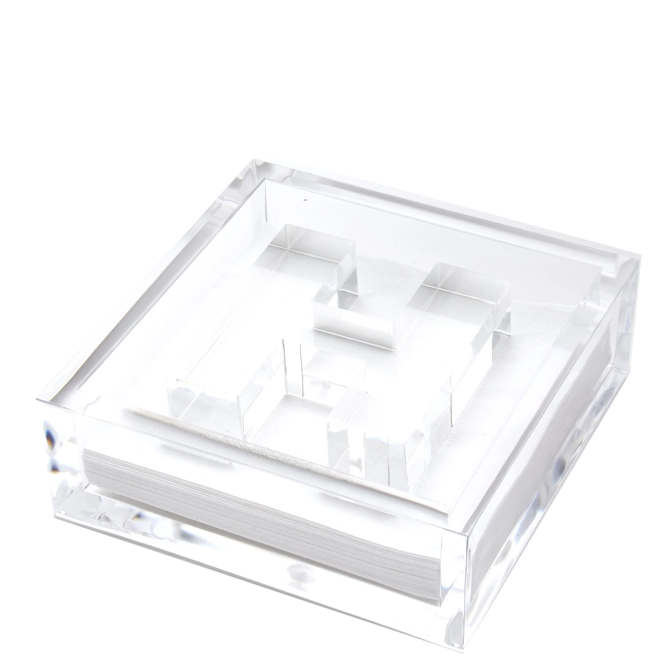 Initial Lucite Acrylic Cocktail Napkin Holder & Weight - Image 9