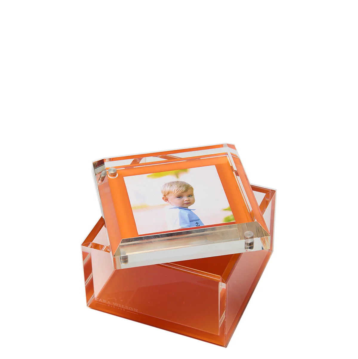 Photo Box - 4" X 4" - Orange - Image 2